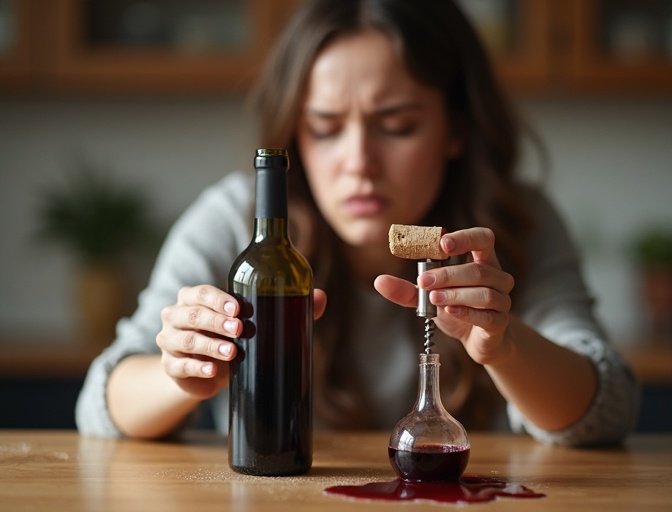 Problema com saca-rolhas manual