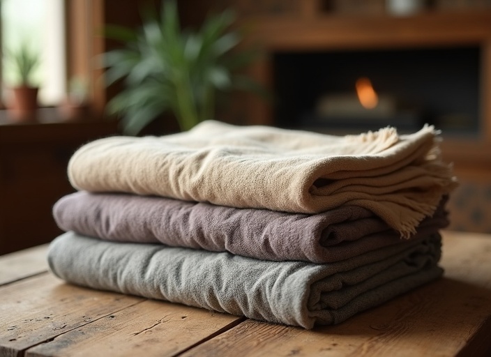 Folded clothes prepared with love