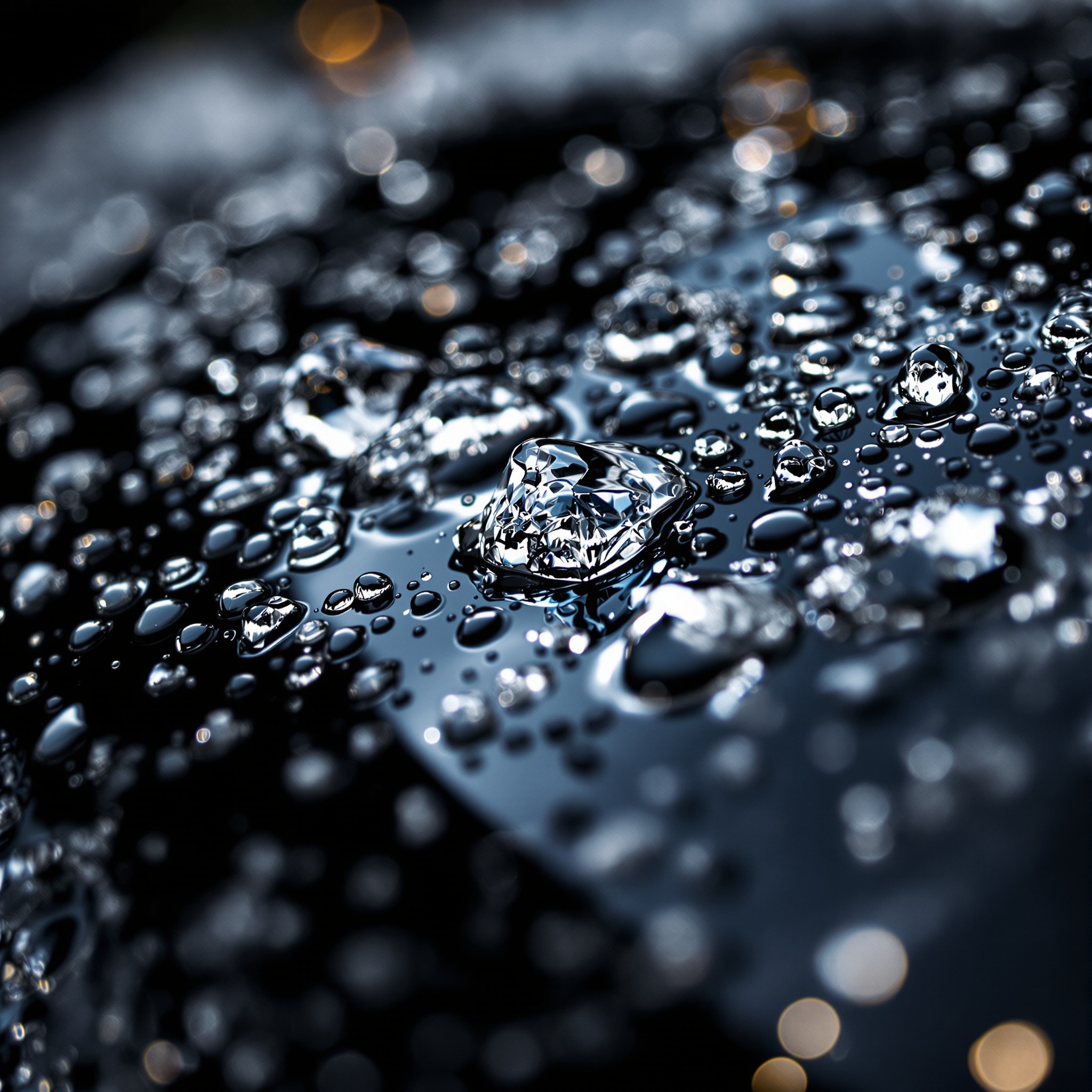 水が弾ける様子