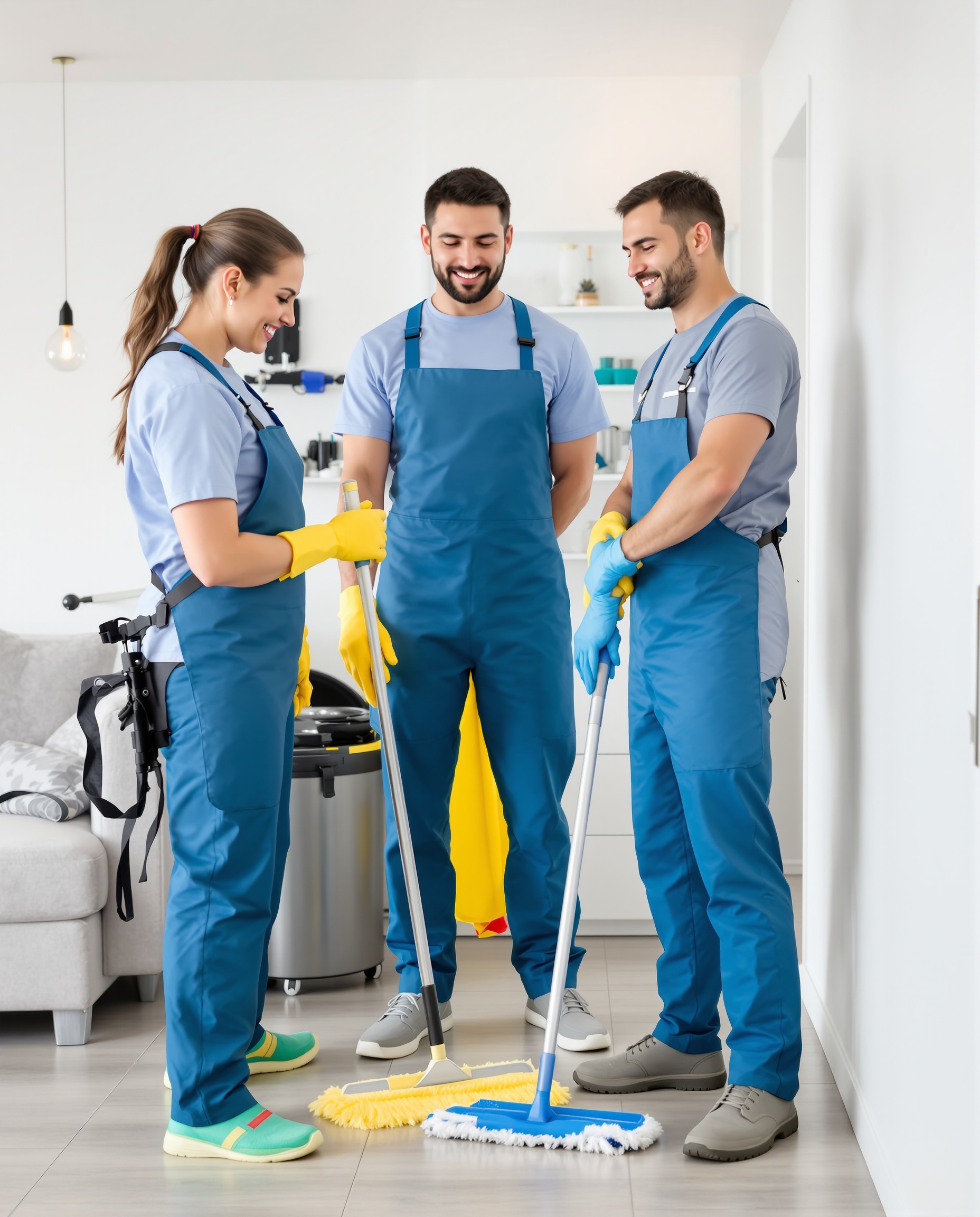 Equipo profesional de limpieza