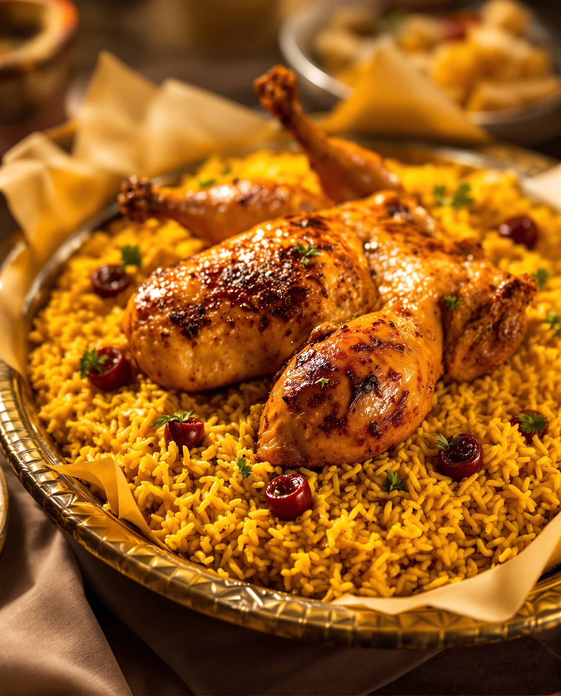 Authentic mandi rice at Zahar Al Mandi