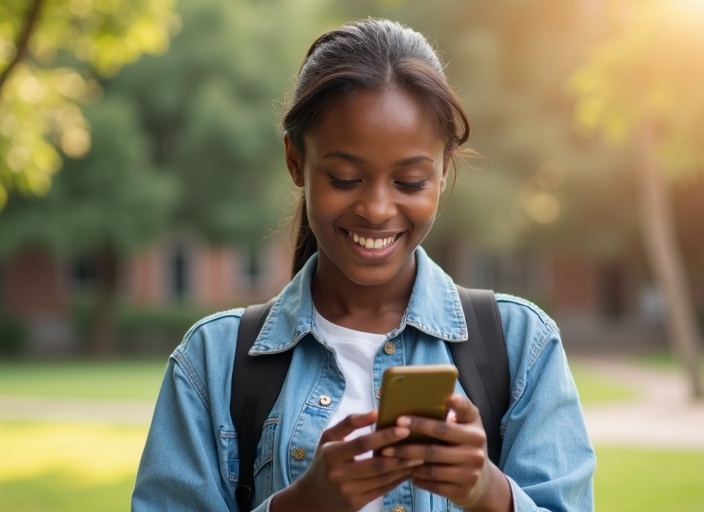Learner receiving WhatsApp reminder