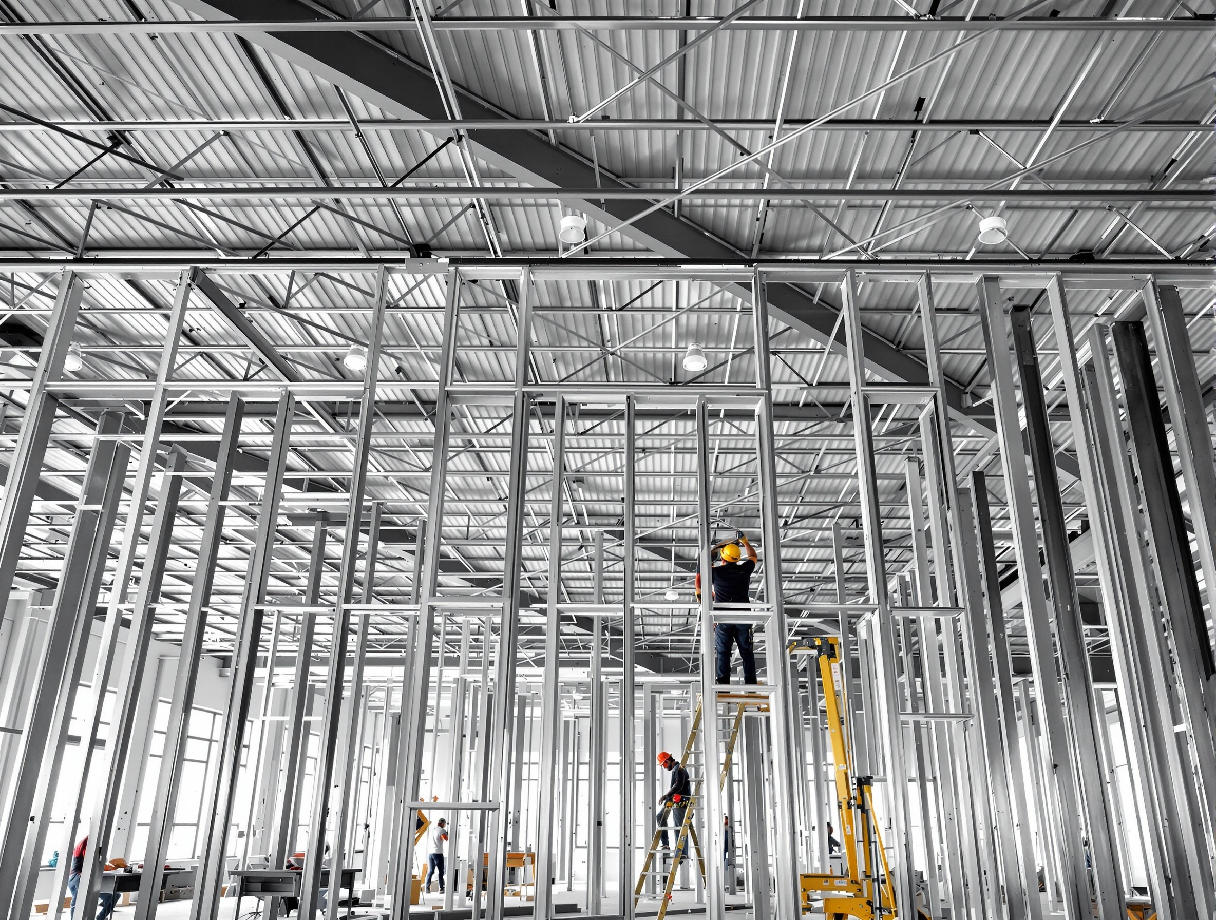 大型オフィスビル — LGS天井下地施工