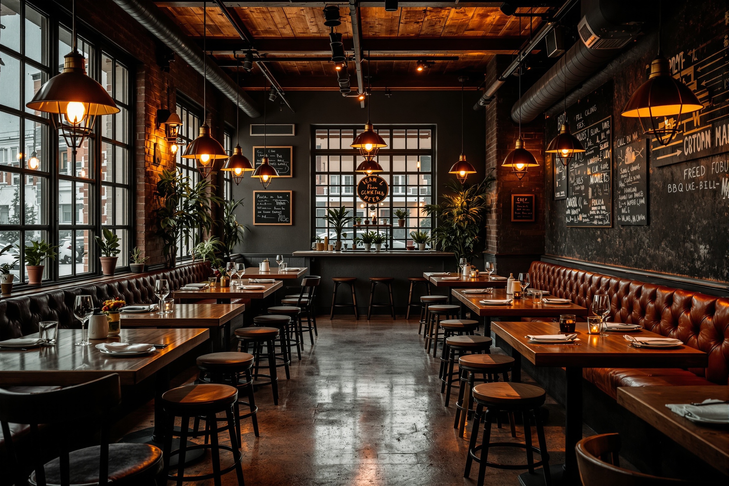 Kosher BBQ interior
