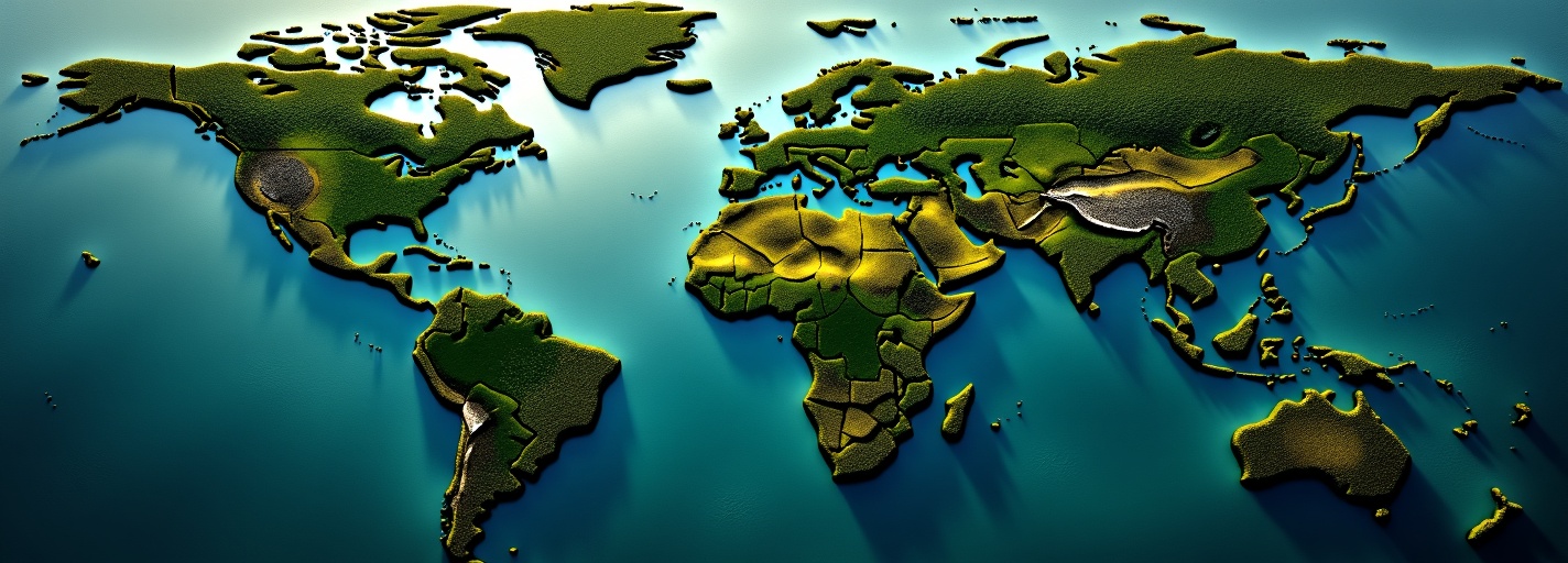 Global wetland areas overview