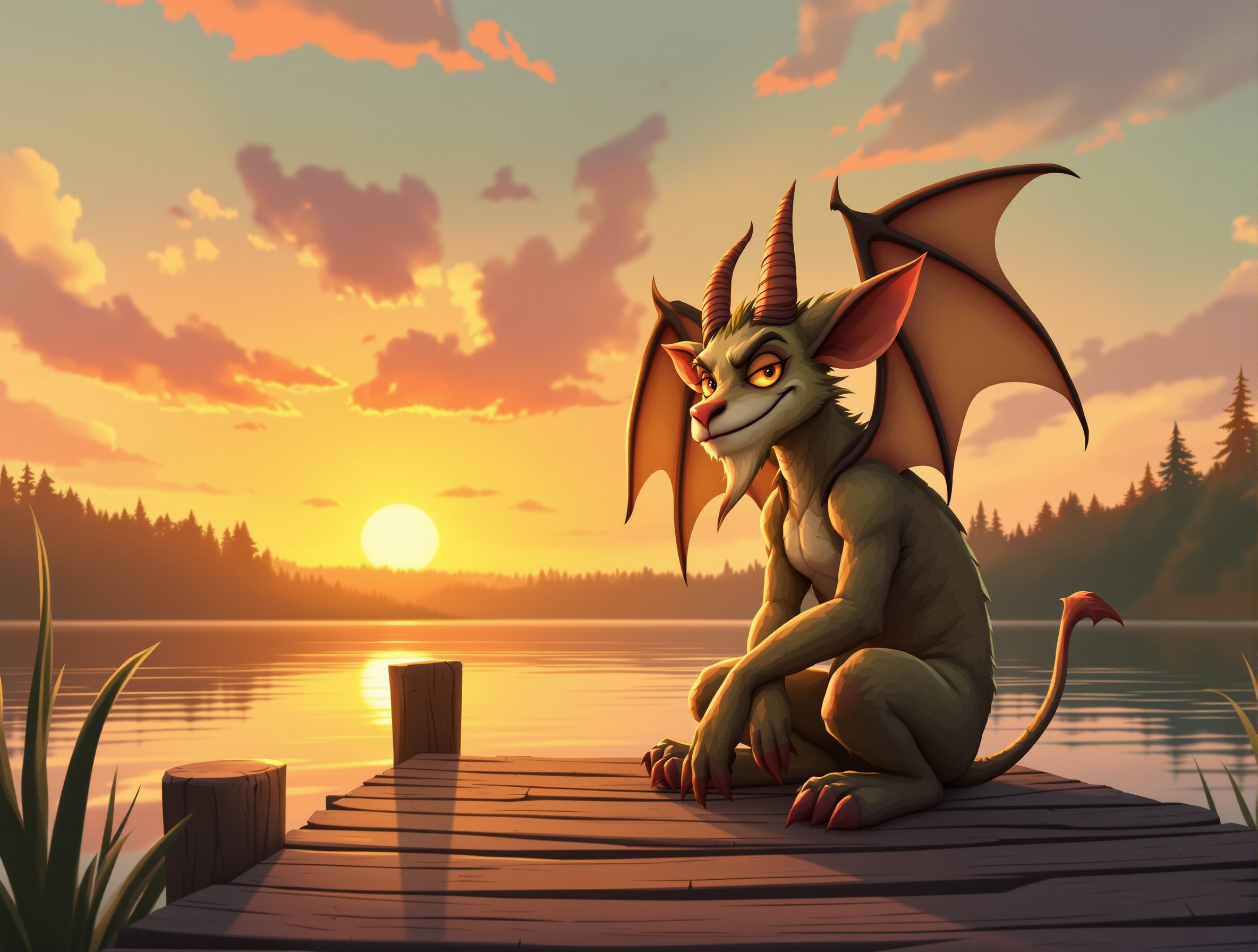 Ray Ray the friendly Jersey Devil photographed on the BSS Kittie dock
