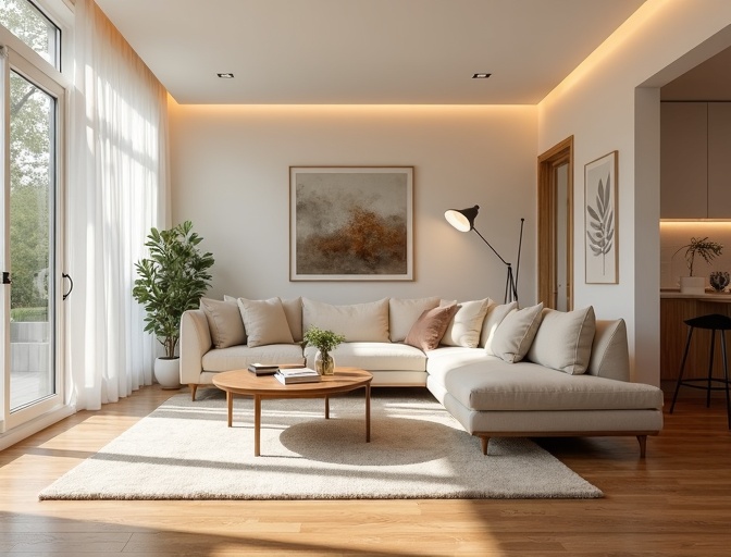Beautiful Living Room in a renovated New Jersey apartment