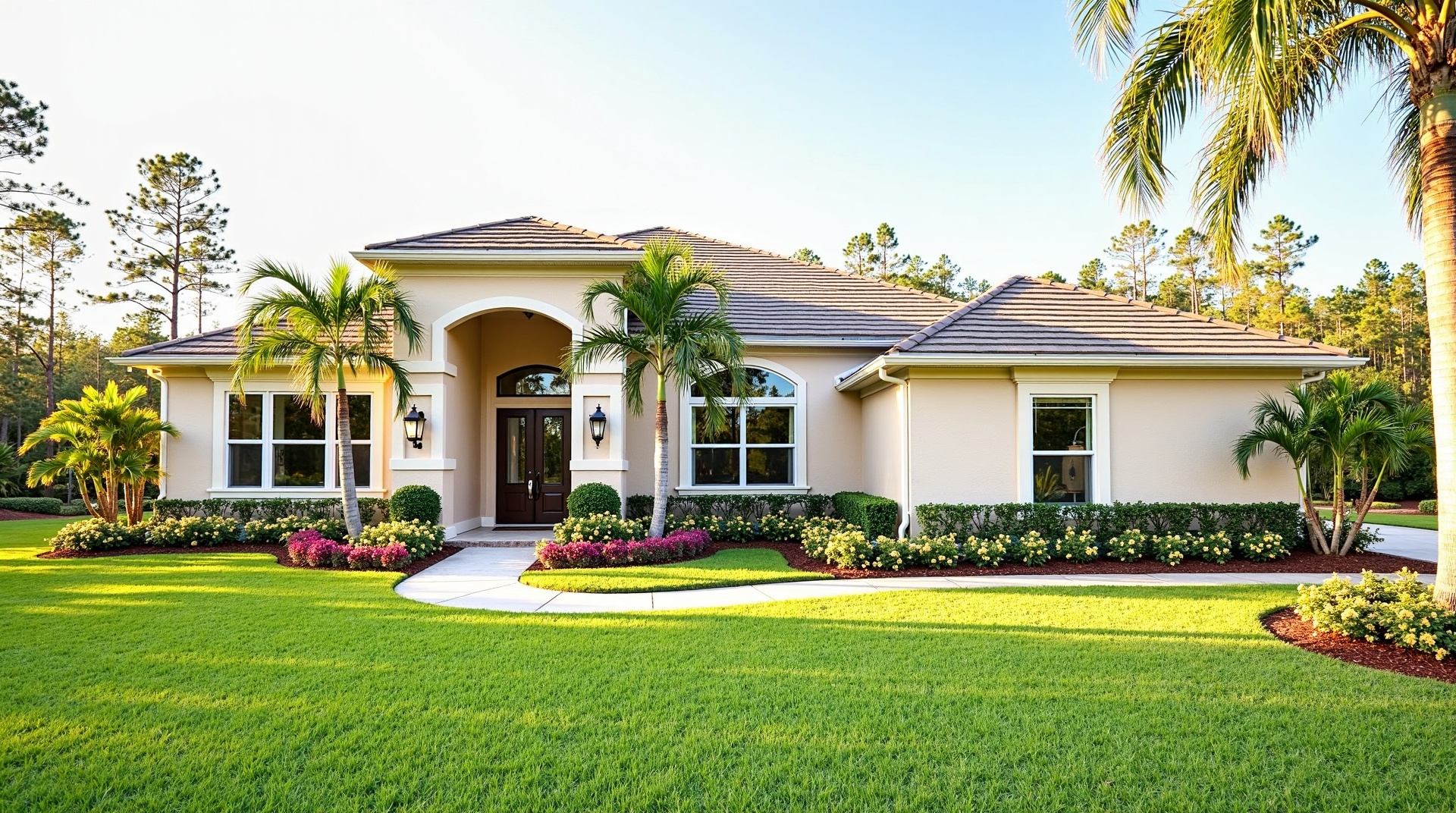 Beautiful Florida landscaped home by SunWest Landscape Group