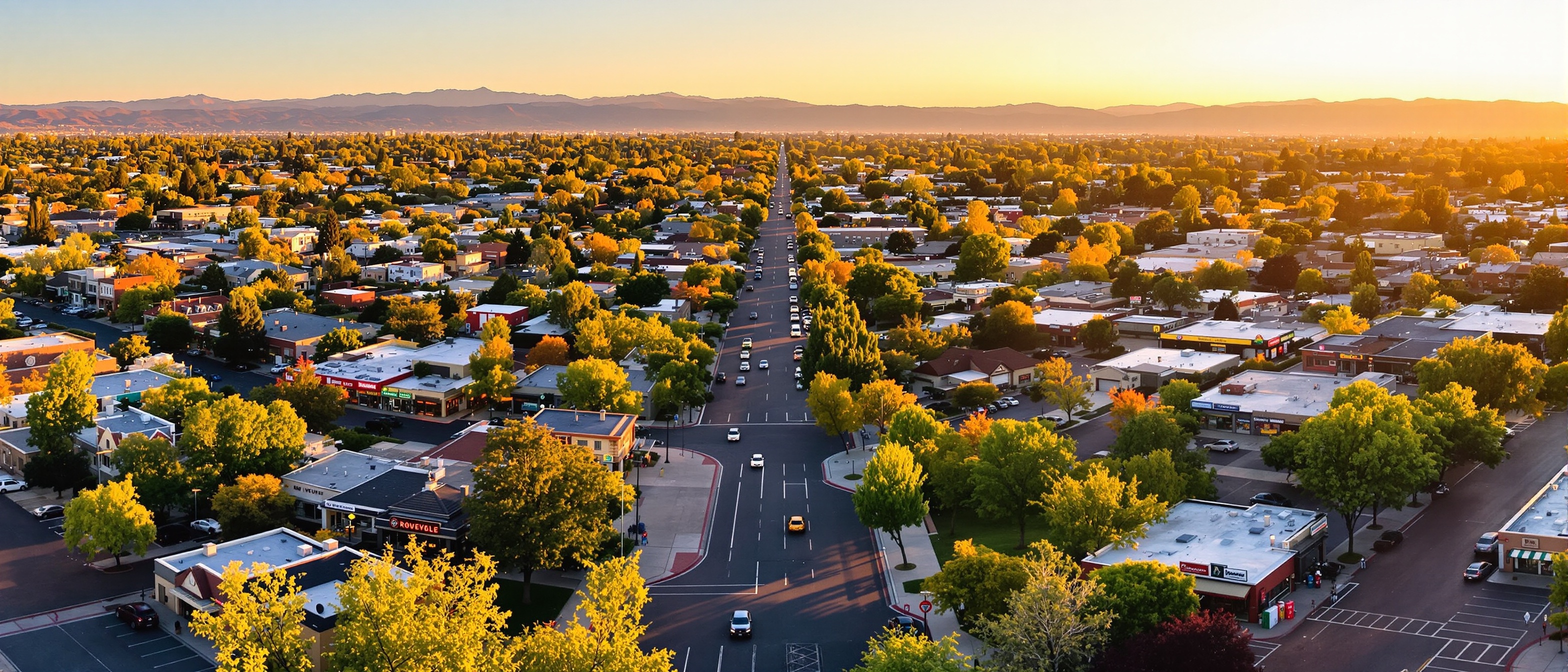 Roseville CA Business Directory Roseville California business district aerial view