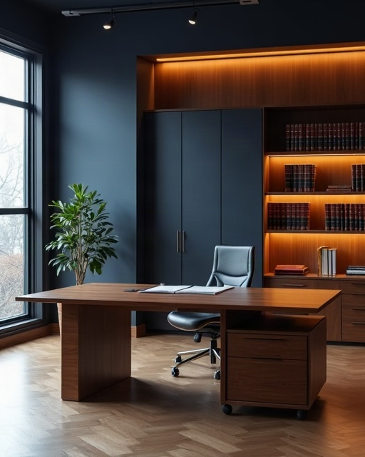 Modern hukuk bürosu iç mekan görünümü
