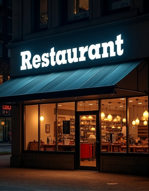 Neon Bistro Signage