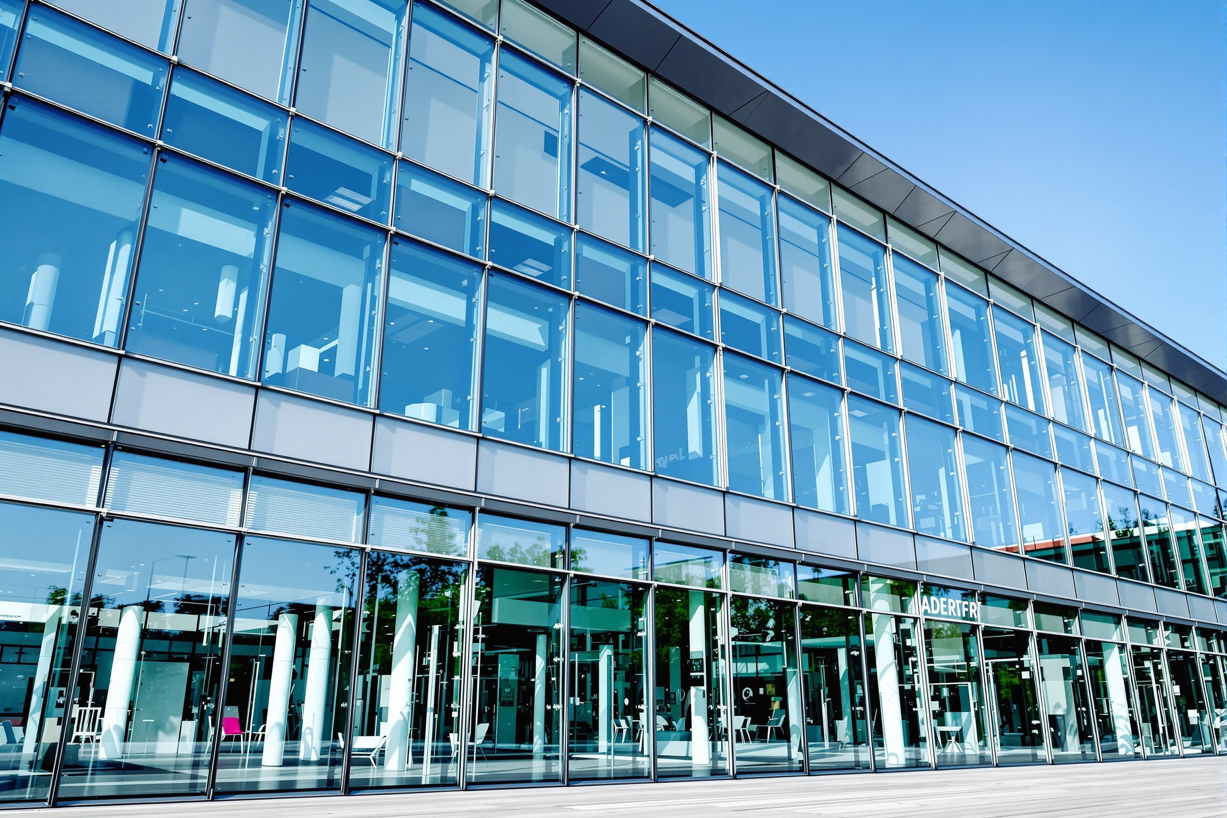 Bürogebäude, 450 m² Glasfläche – monatliche Reinigung
