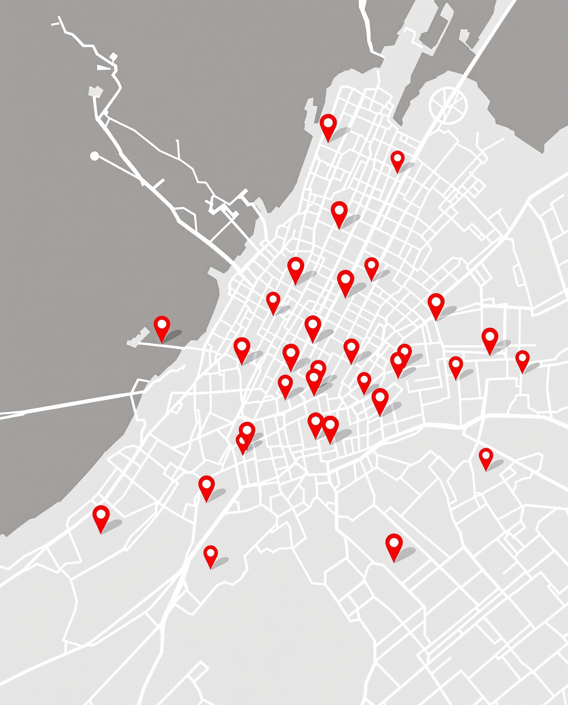 Mapa de zonas de servicio en Barcelona