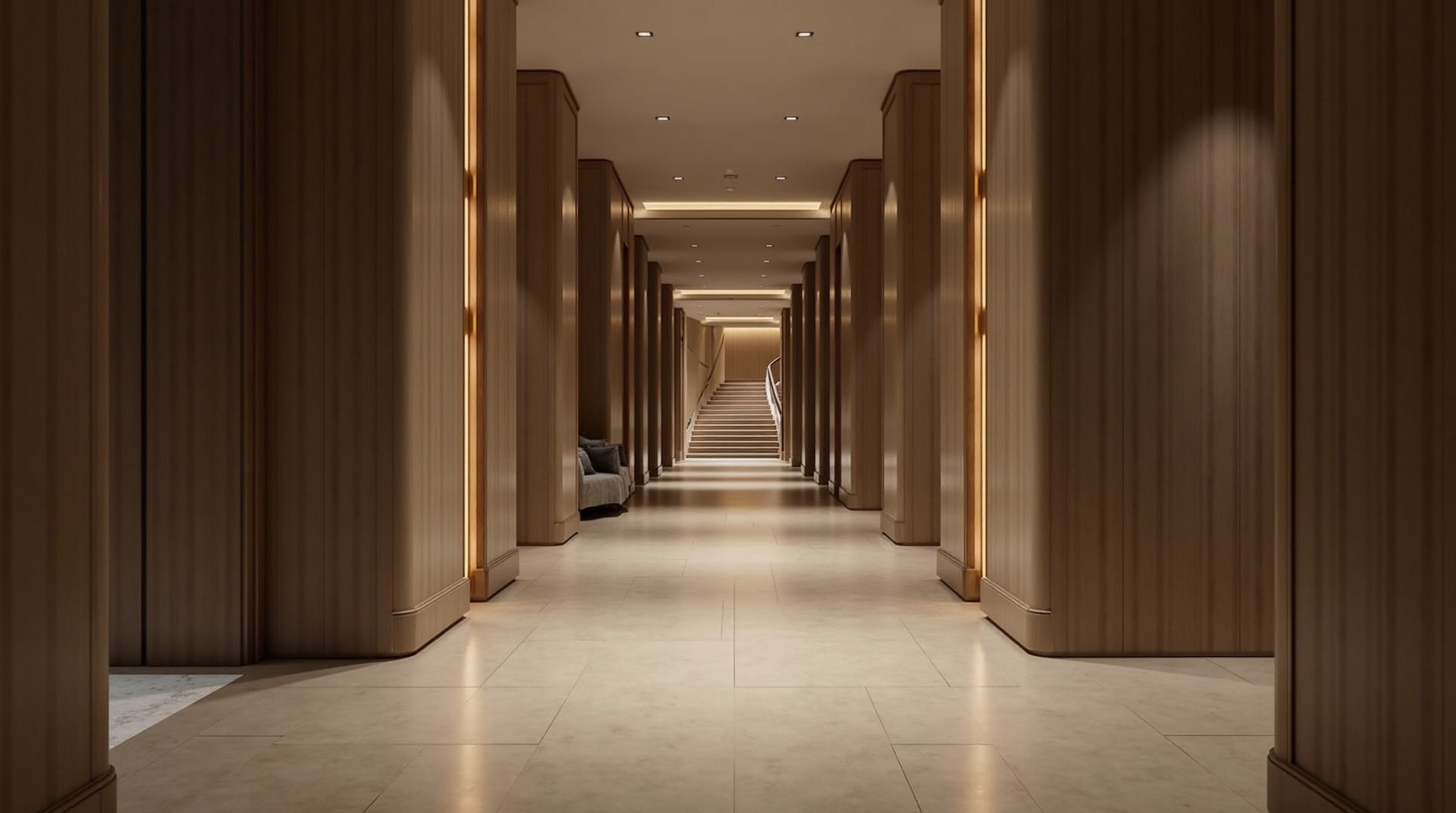 Espace hôtelier élégant et calme évoquant la maîtrise opérationnelle