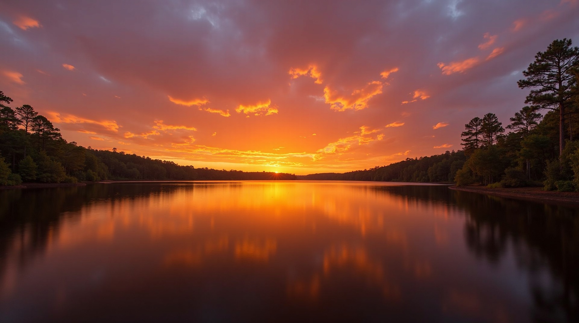 Lake Claiborne at golden hour