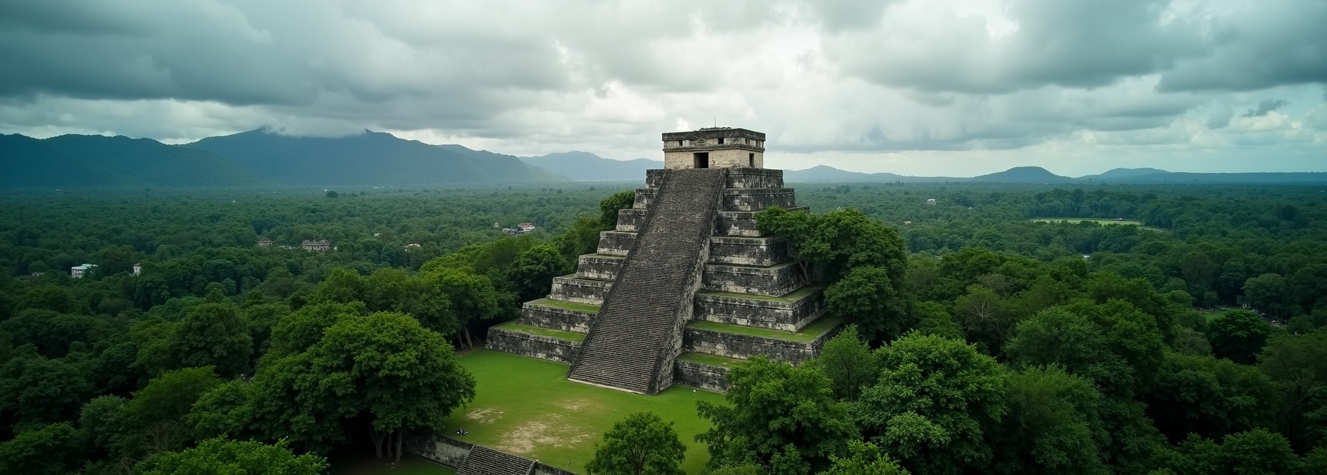 Tikal Mayan ruins in jungle