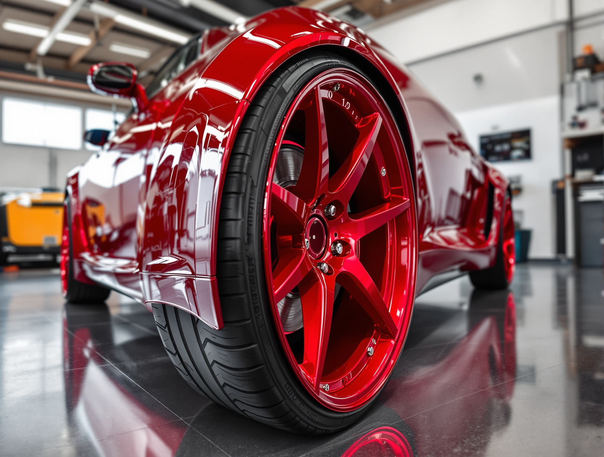 Candy Red Alloy Wheels