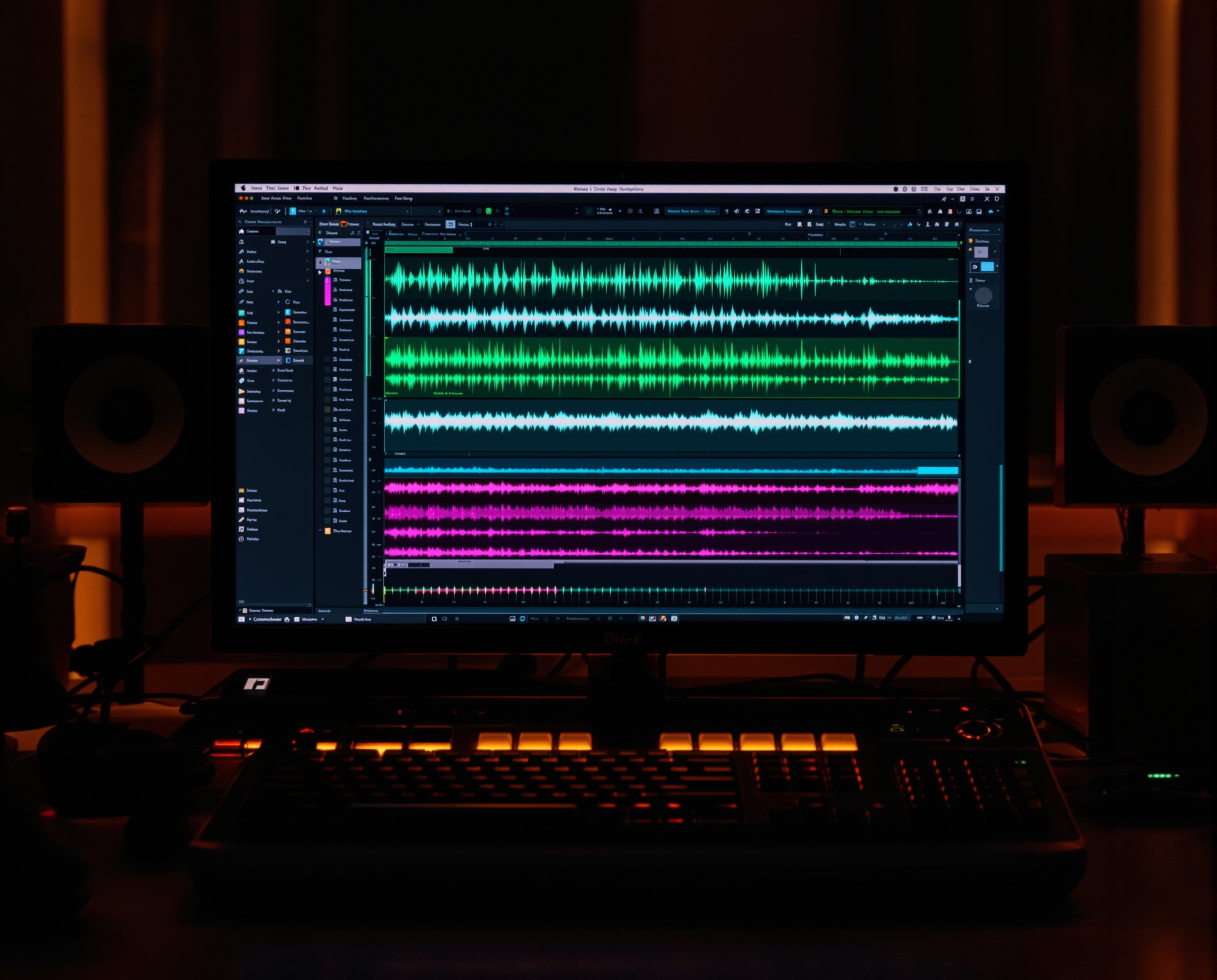 Stem mastering DAW session at LB-Mastering Studios