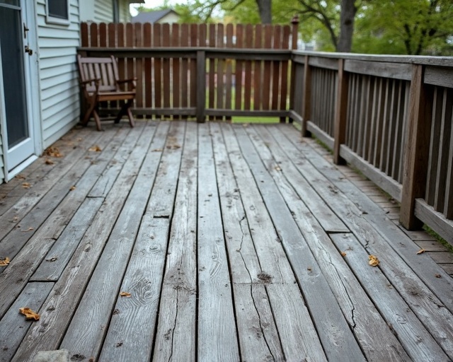 Before deck repair - Naperville, IL