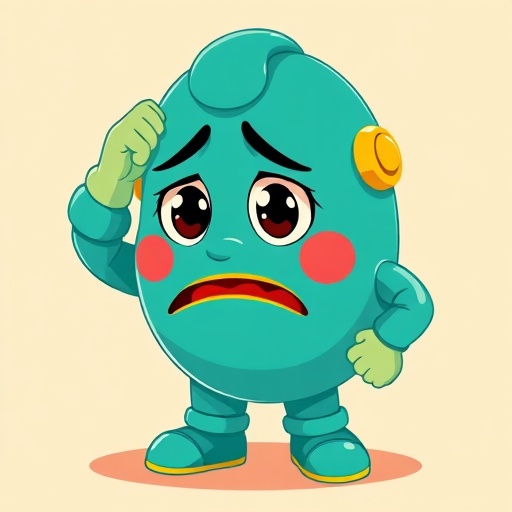 困っているキャラクター