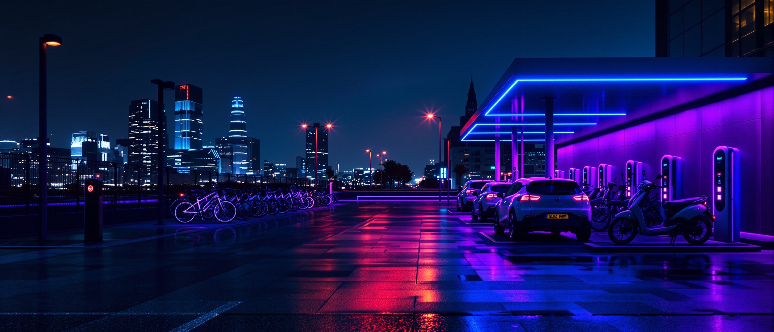 Zapp EV multimodal urban mobility hub — EVs, e-bikes, micromobility