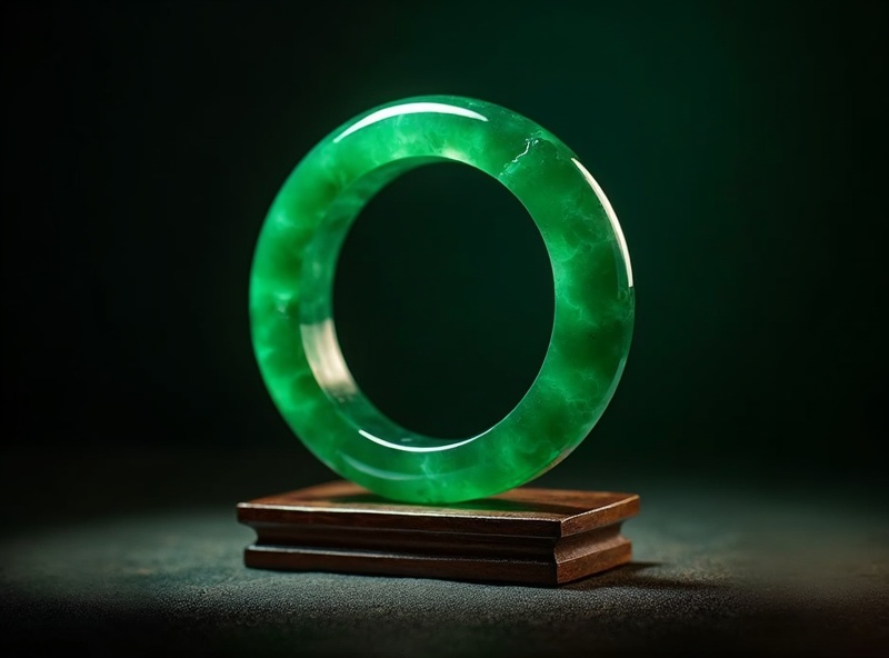 顶级帝王绿翡翠手镯拍出天价