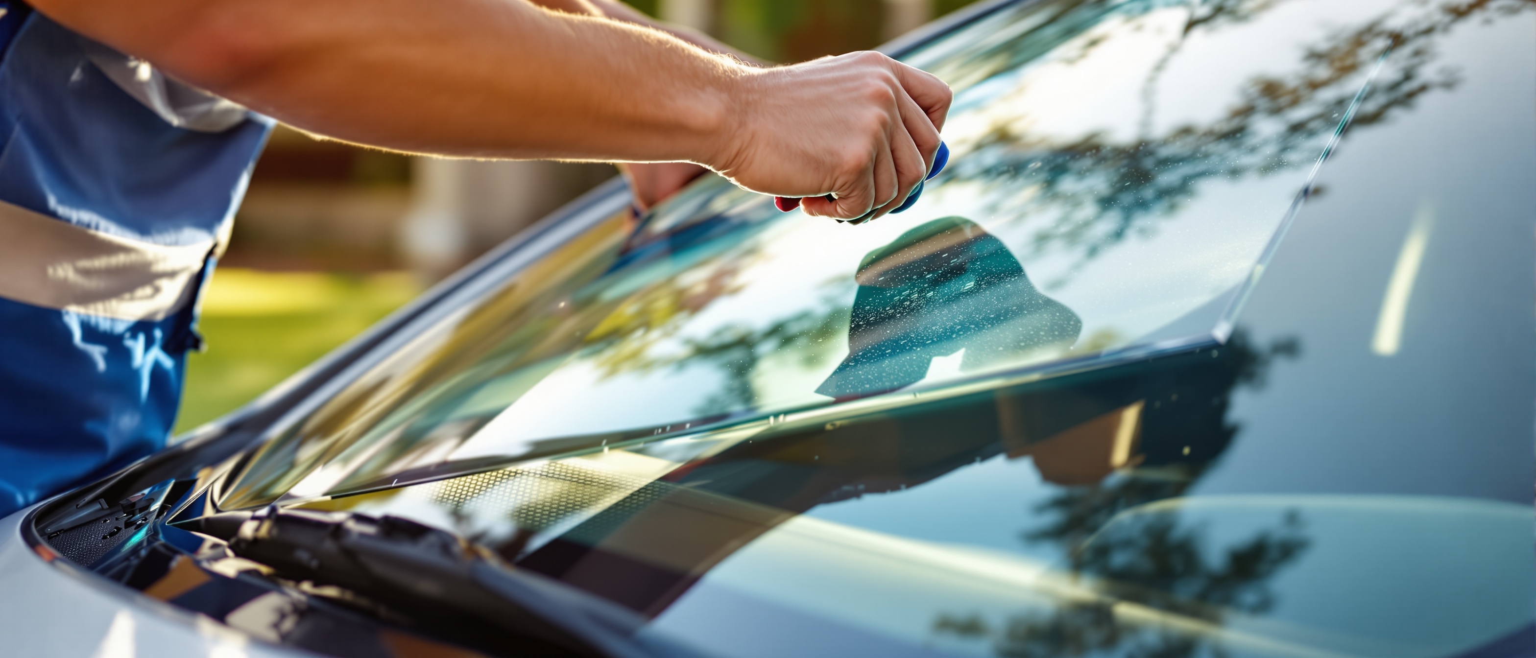 Mobile windshield replacement installation in East Texas