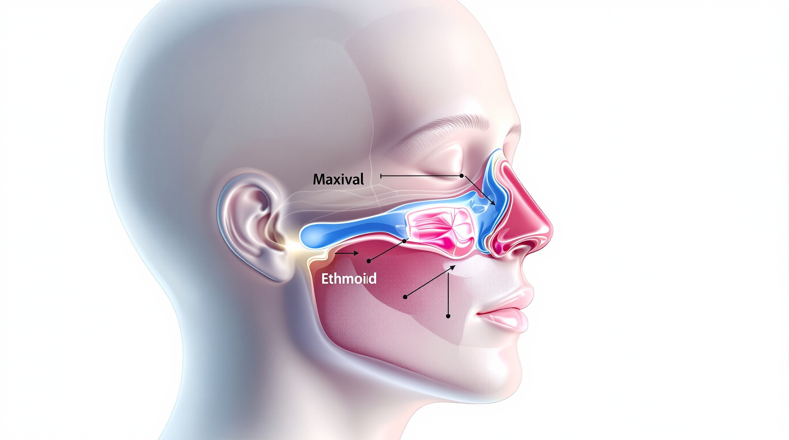 副鼻腔の解剖図
