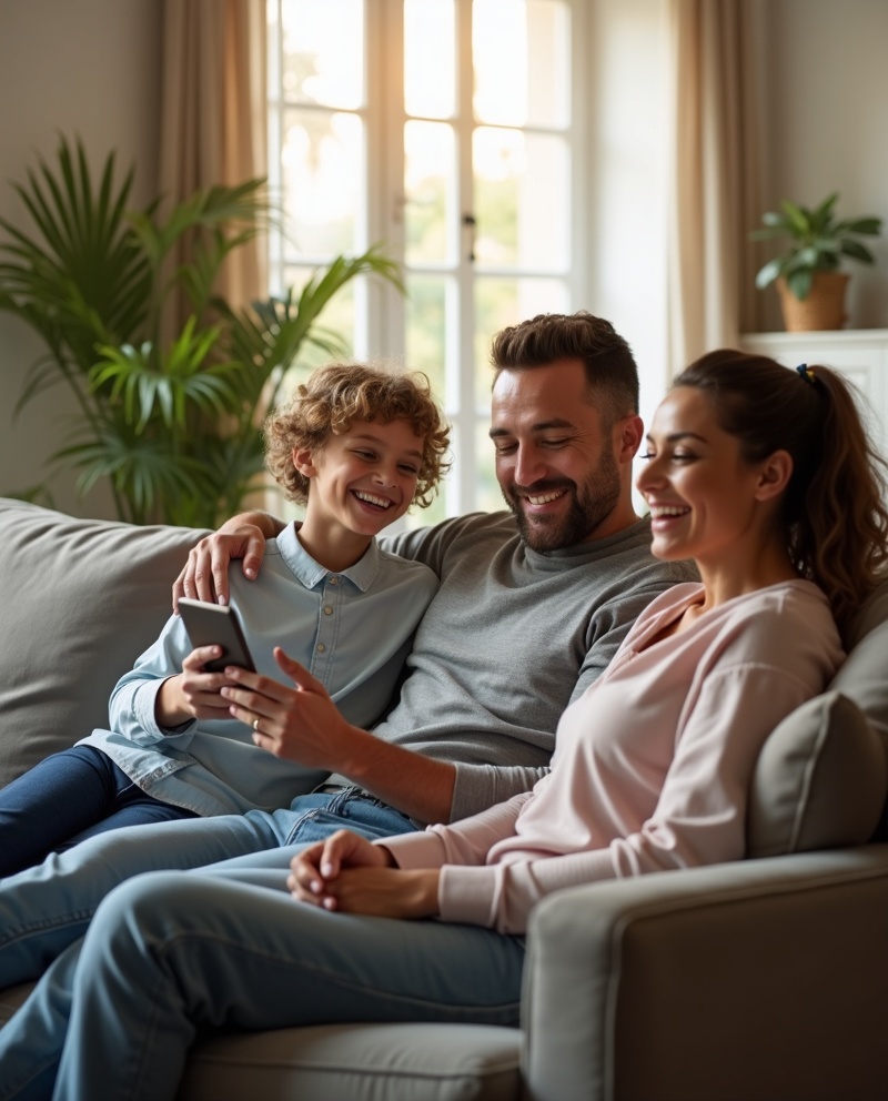 Florida family using telehealth services at home