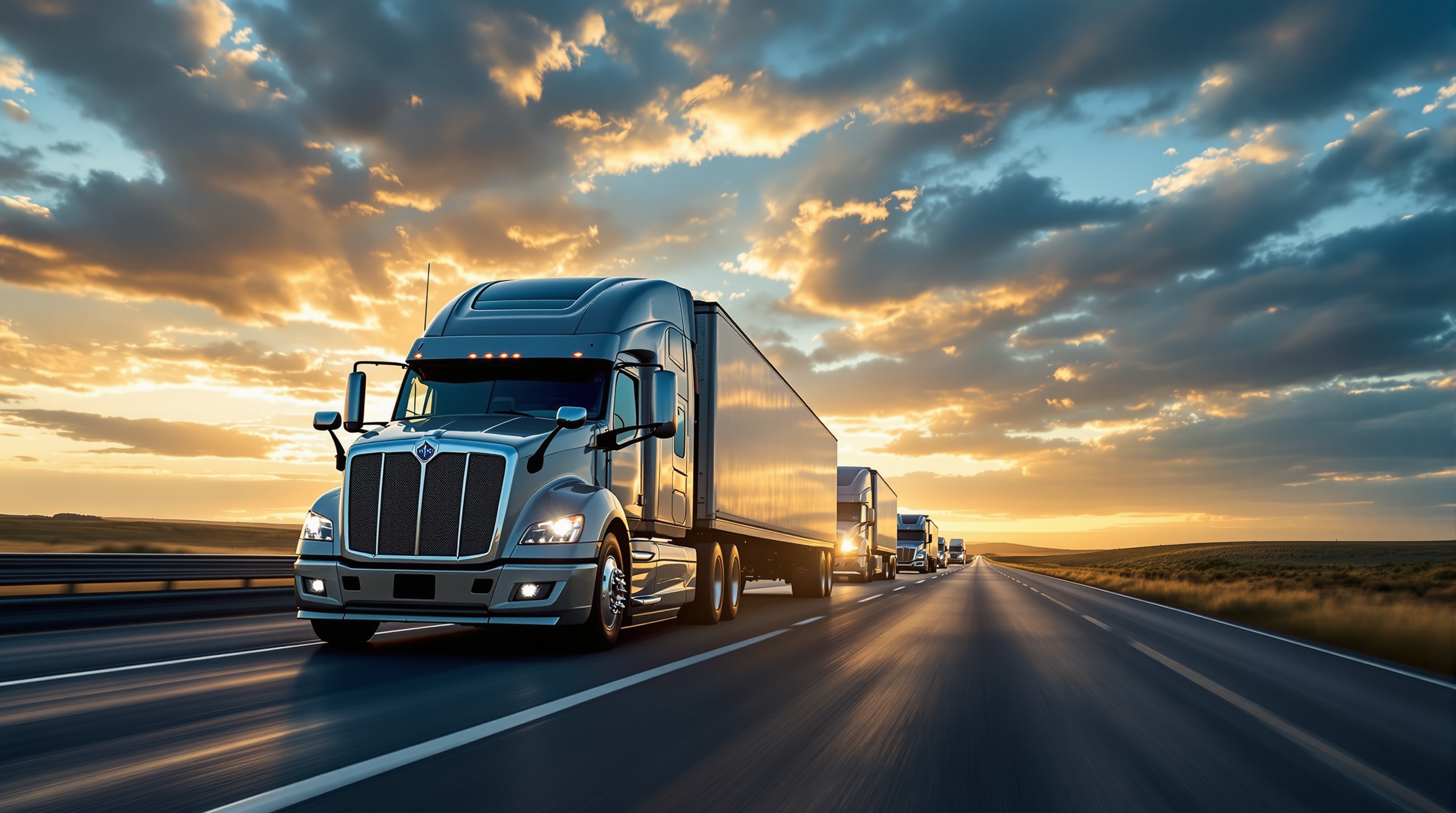 GO 2 Transportation enclosed auto transport truck on highway