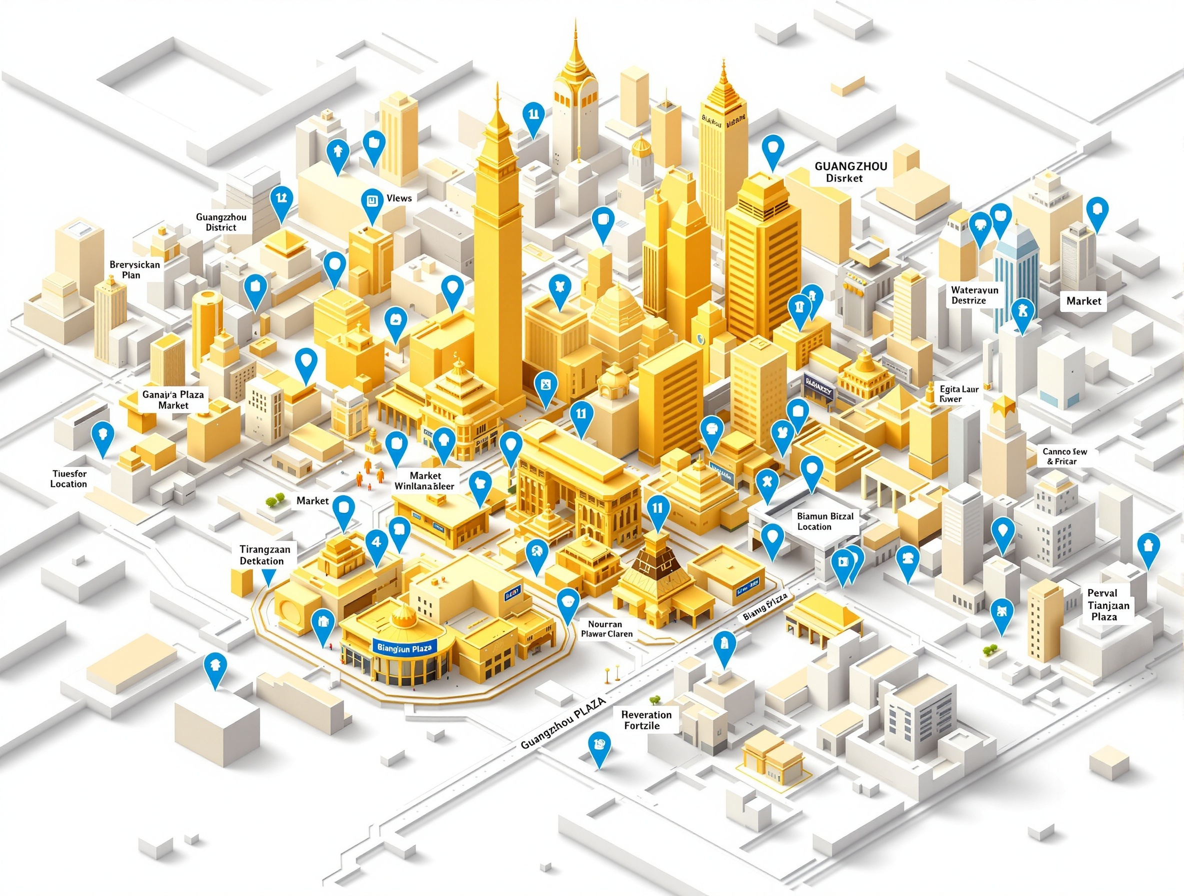 广州白云区市场分布图