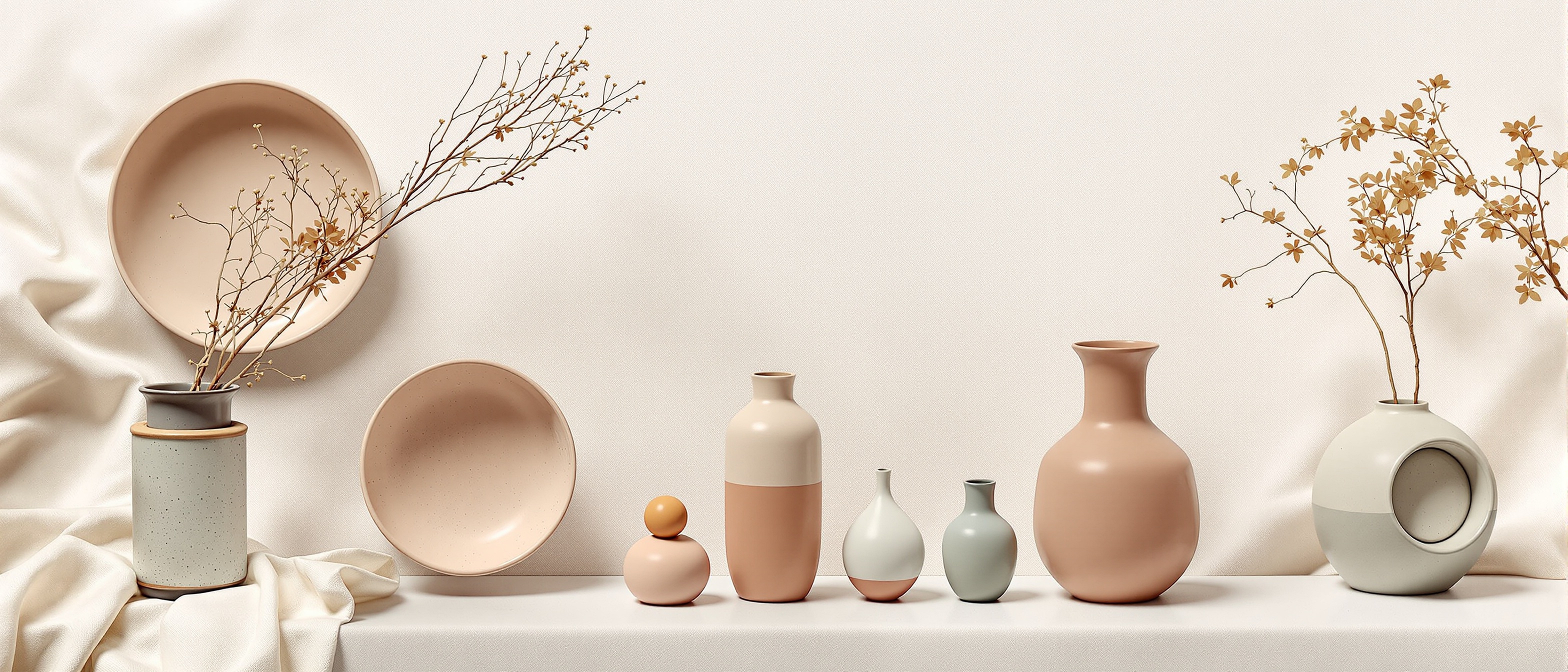 Curated vintage treasures in a modern styled arrangement