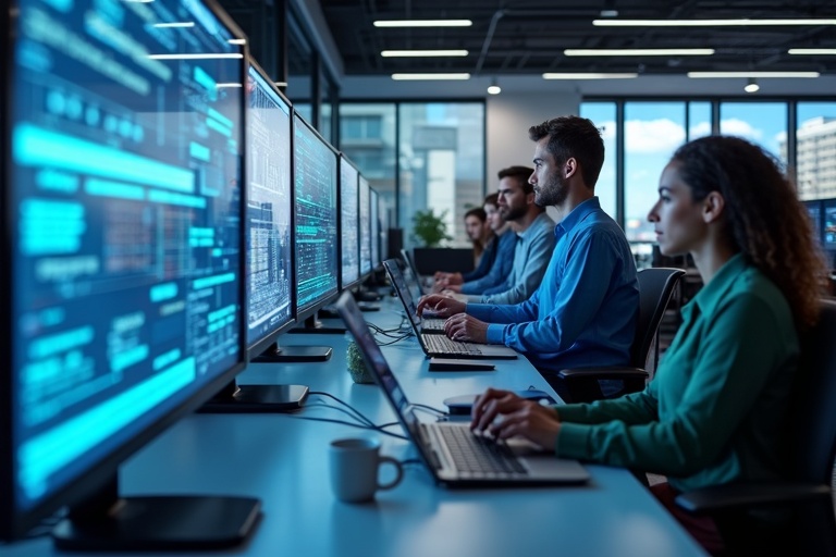 EastBay Solutions team collaborating in modern office