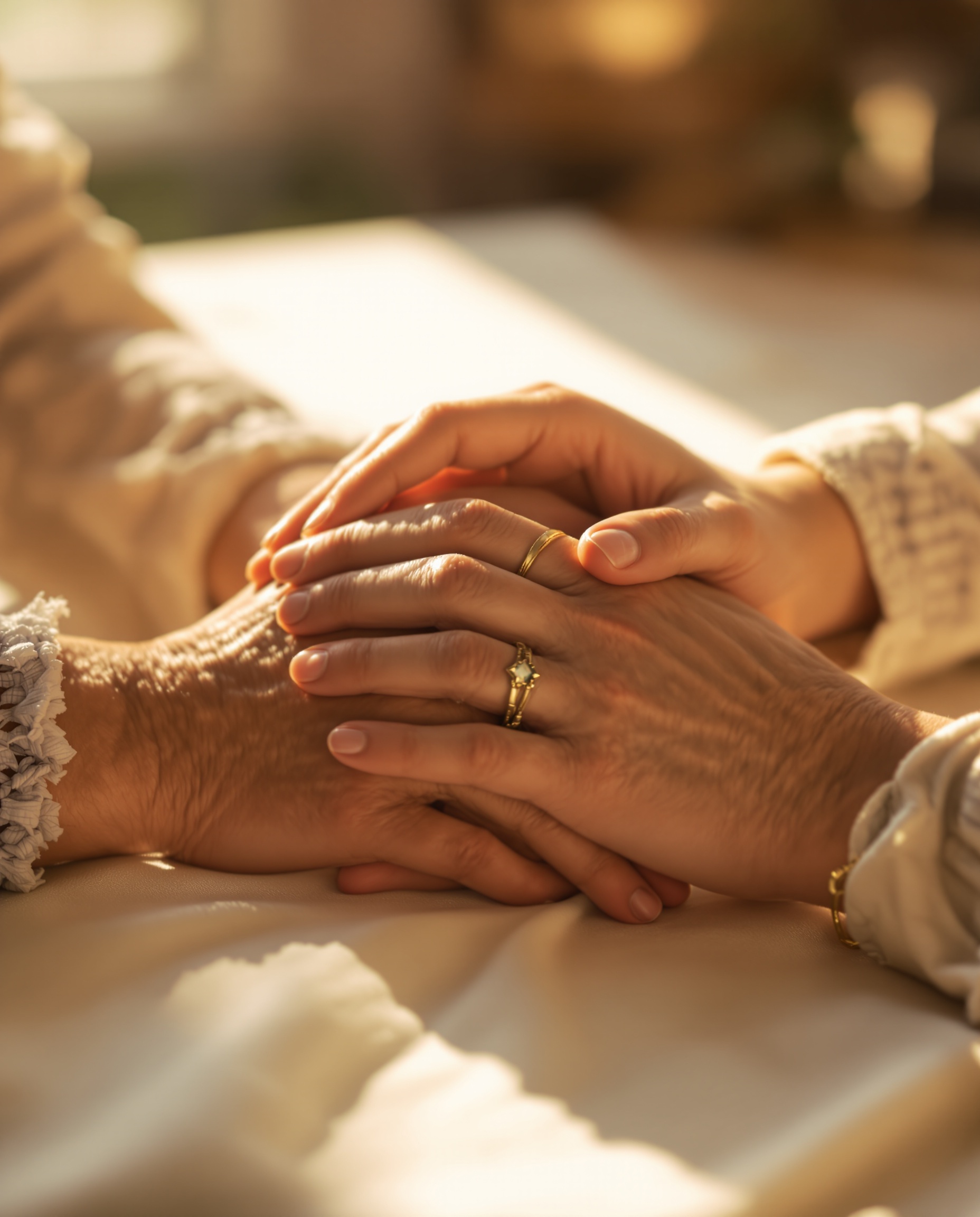 Mother and daughter moment