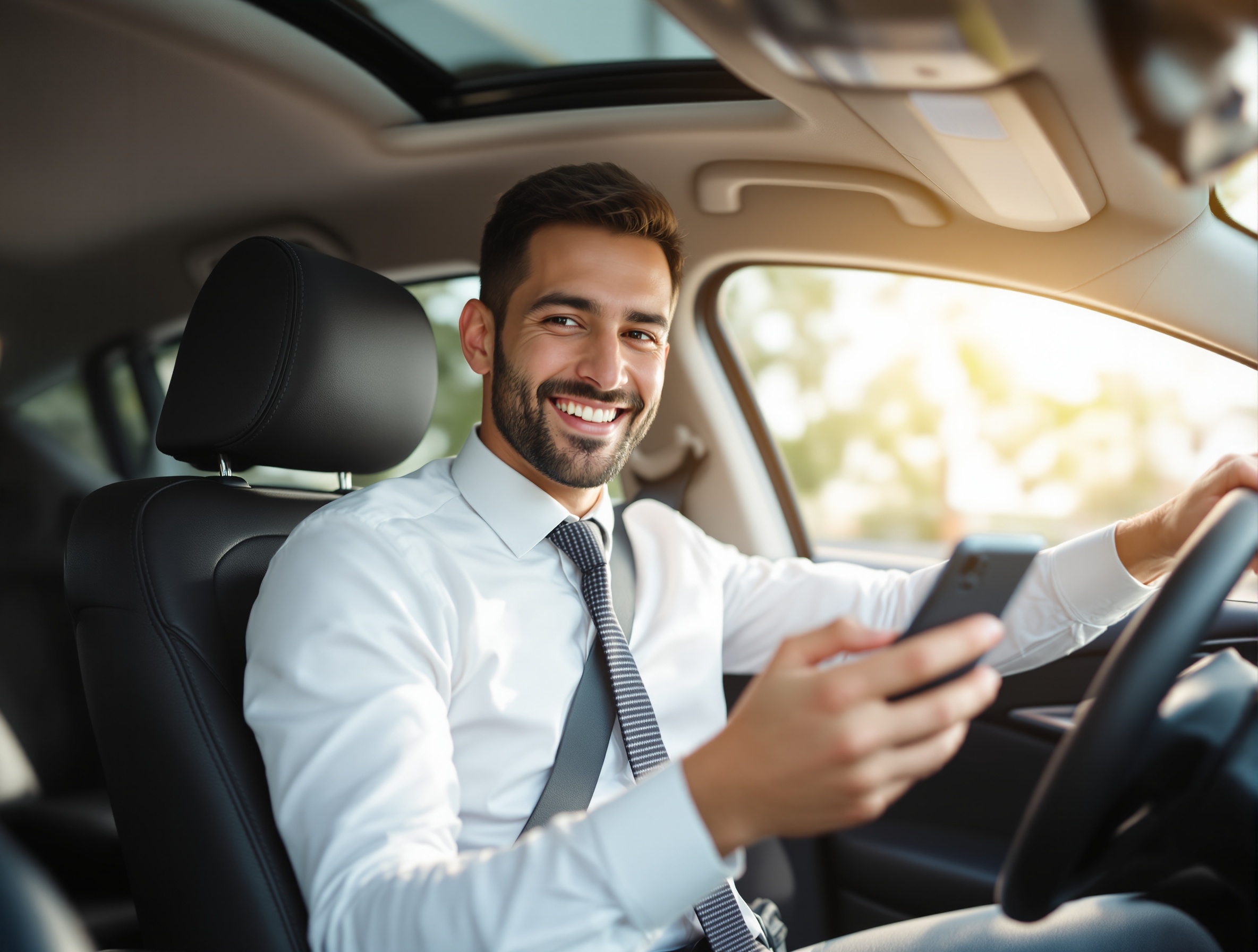 Professional driver providing excellent customer service