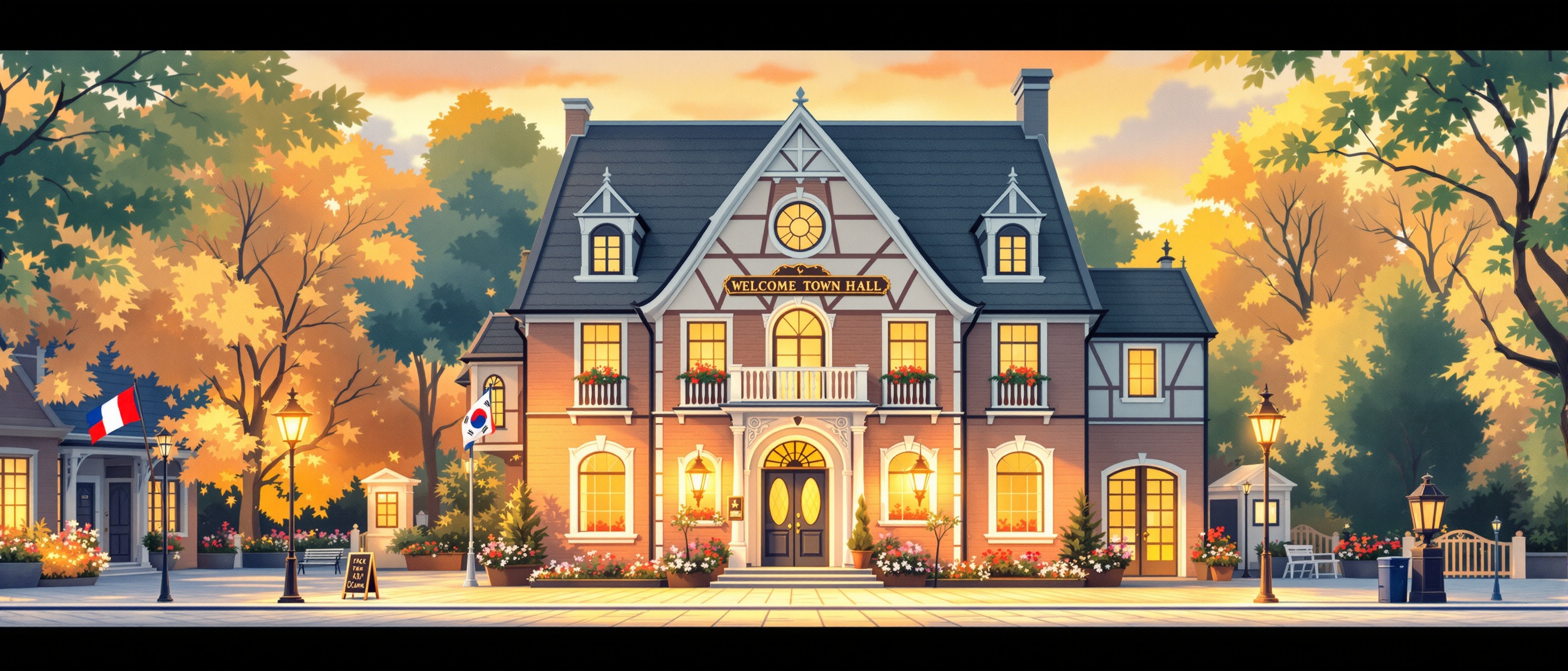 Town hall background