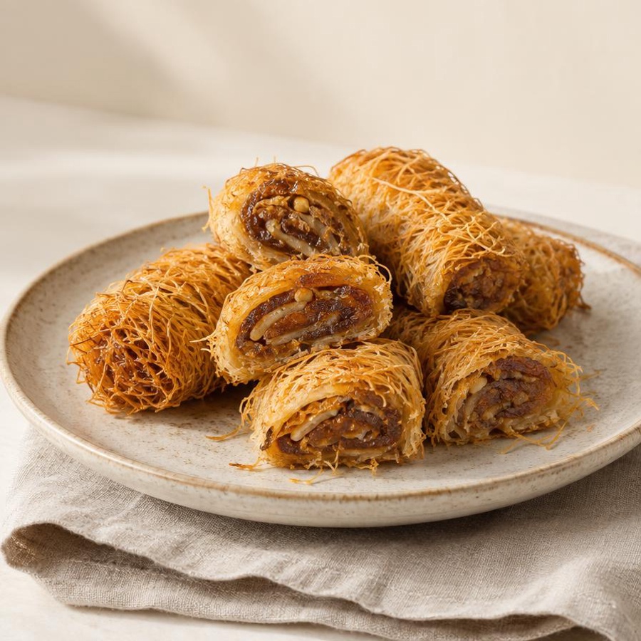 Kadayıflı Ballı Burma Tatlısı