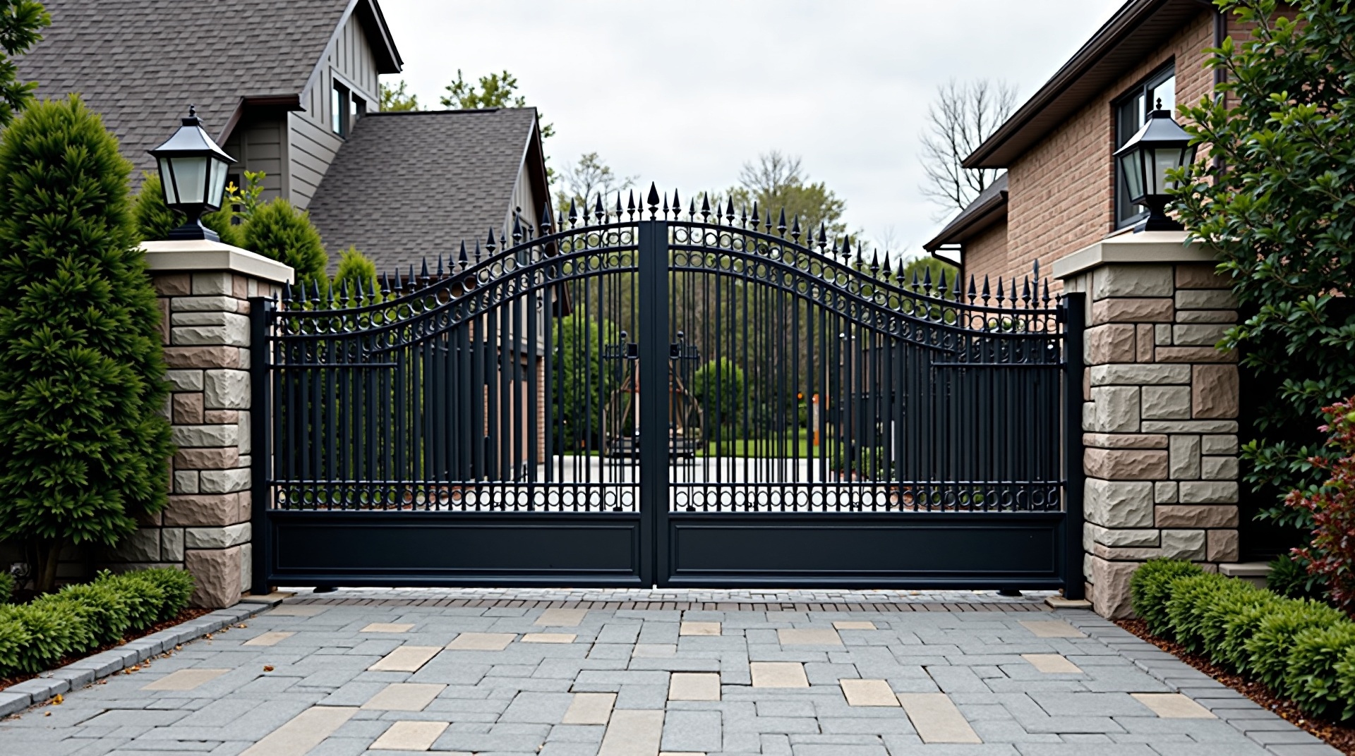 Automated iron gate installation by fence contractor in Mississauga and GTA — Iron Ring Fencing