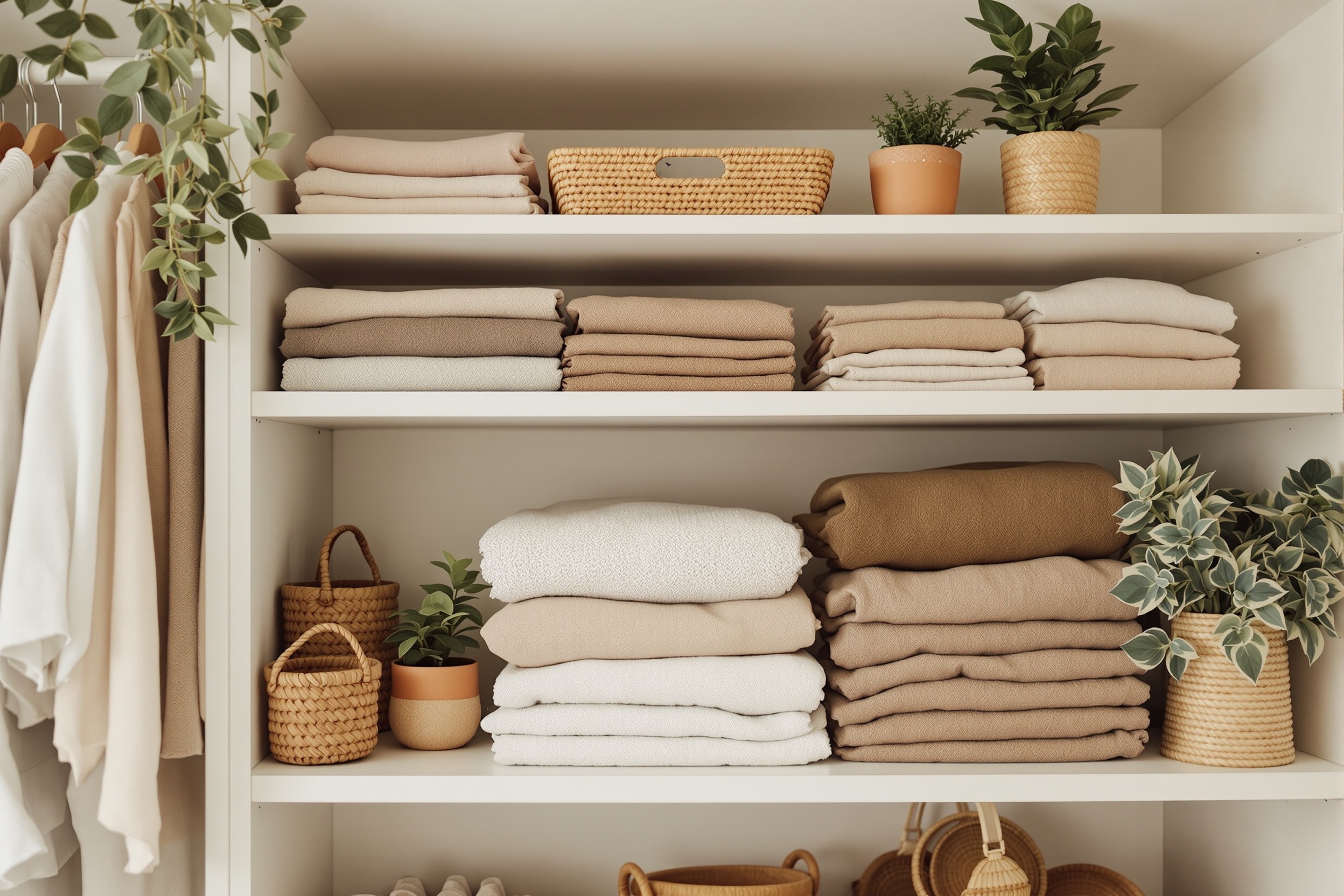 Organized shopping closet