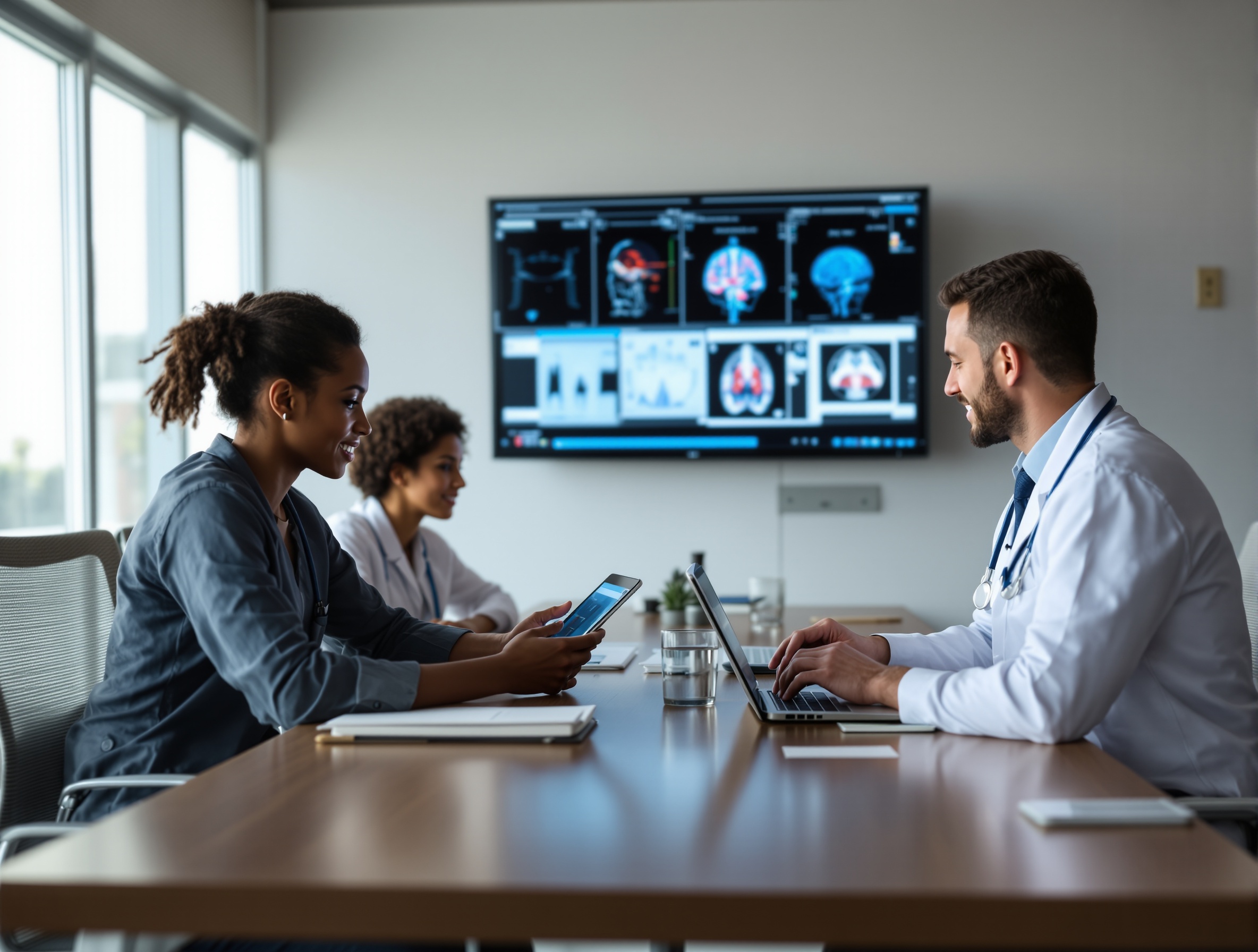 Healthcare professionals collaborating