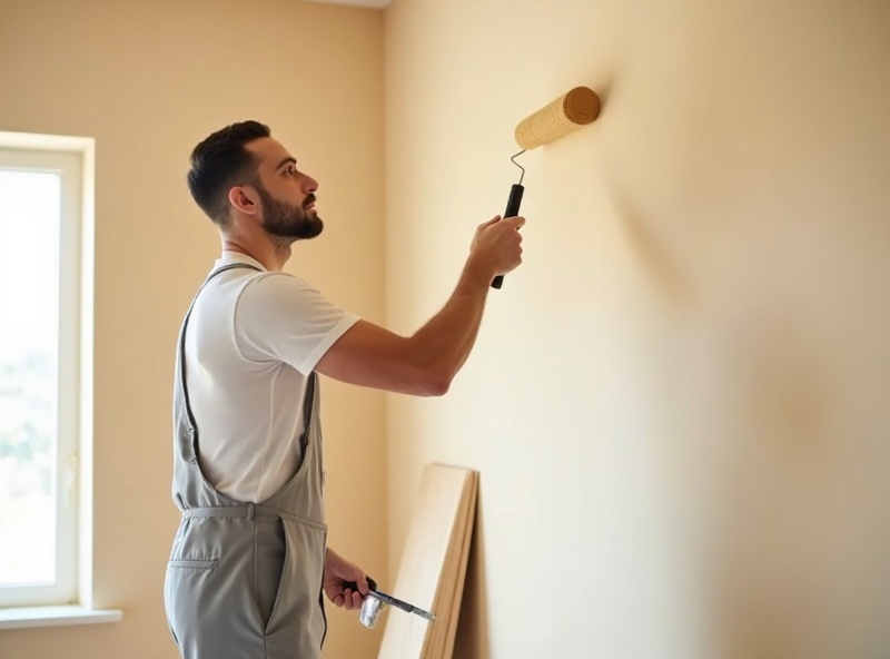Professional painter at work