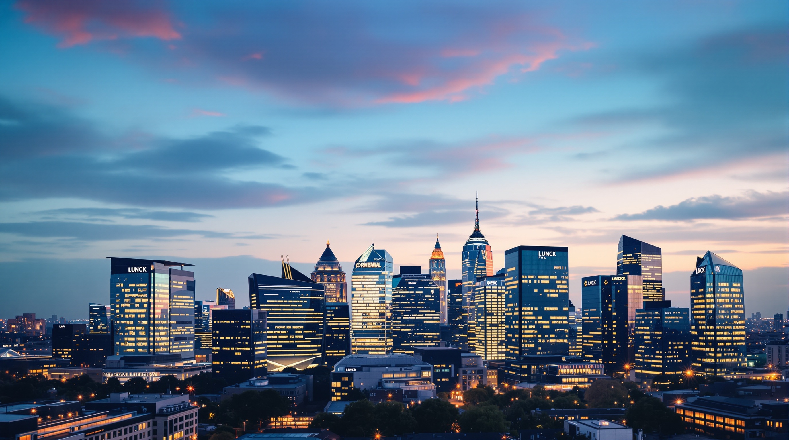 Modern UK business skyline