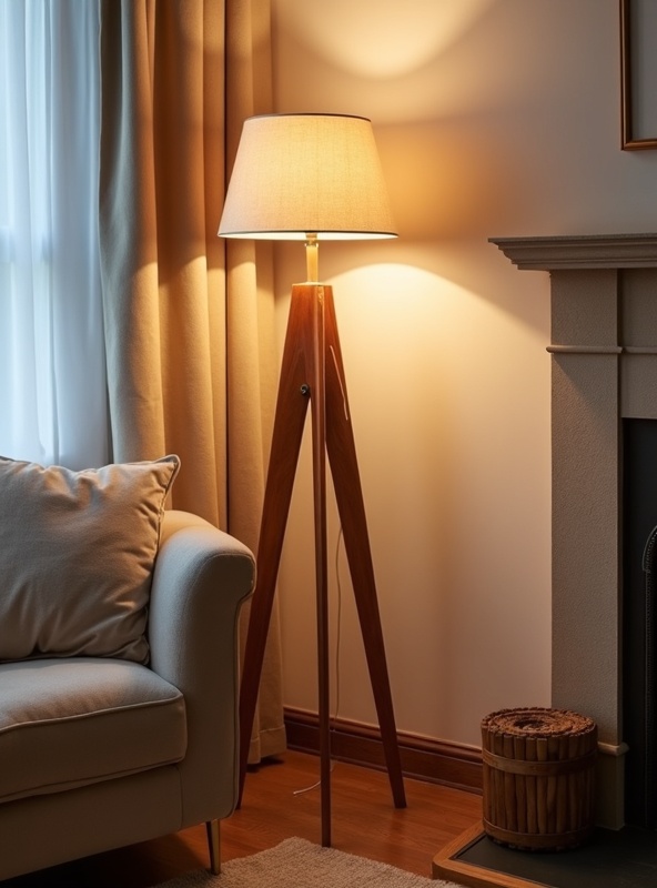 Wooden Floor Lamp