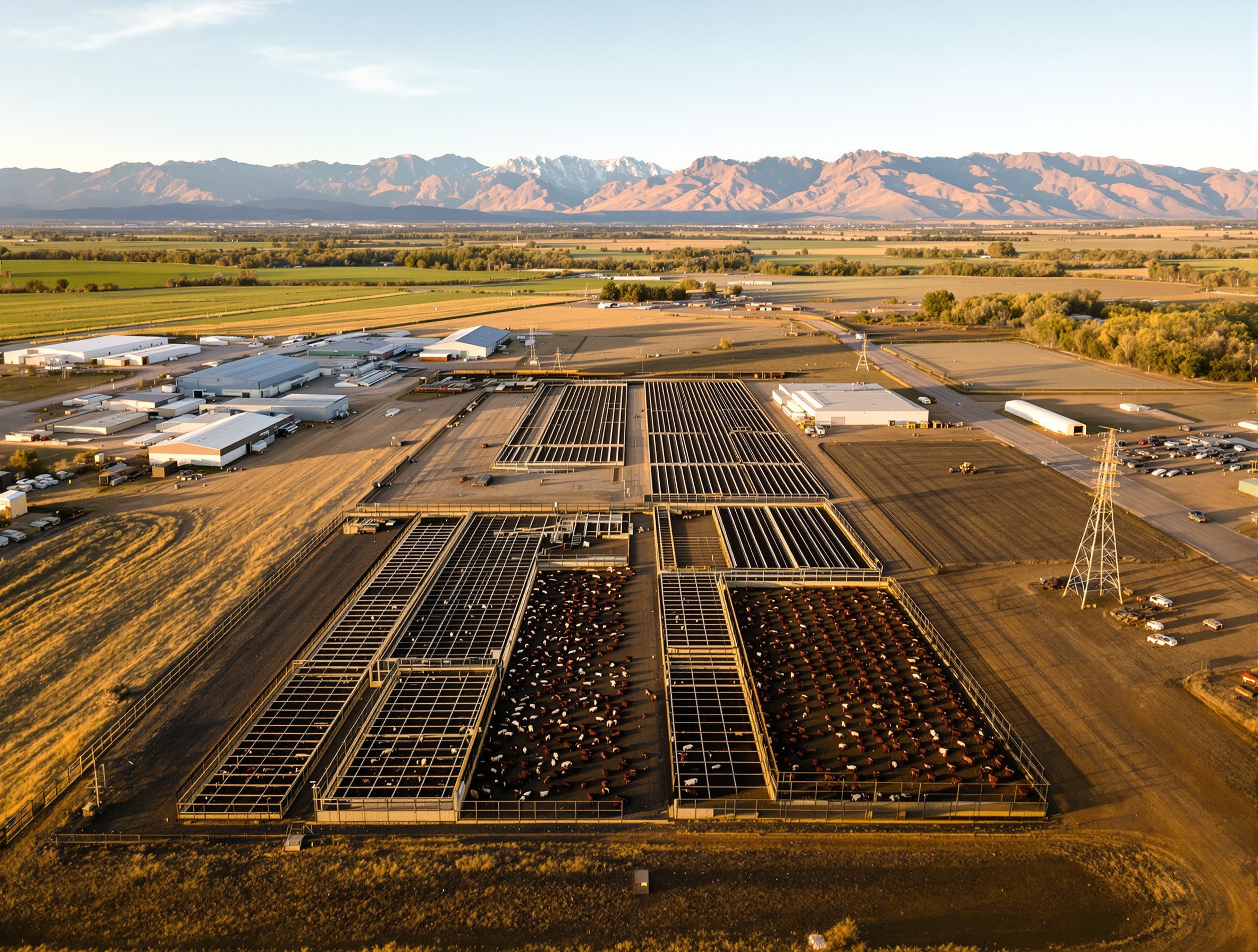 Vista aérea del feedlot