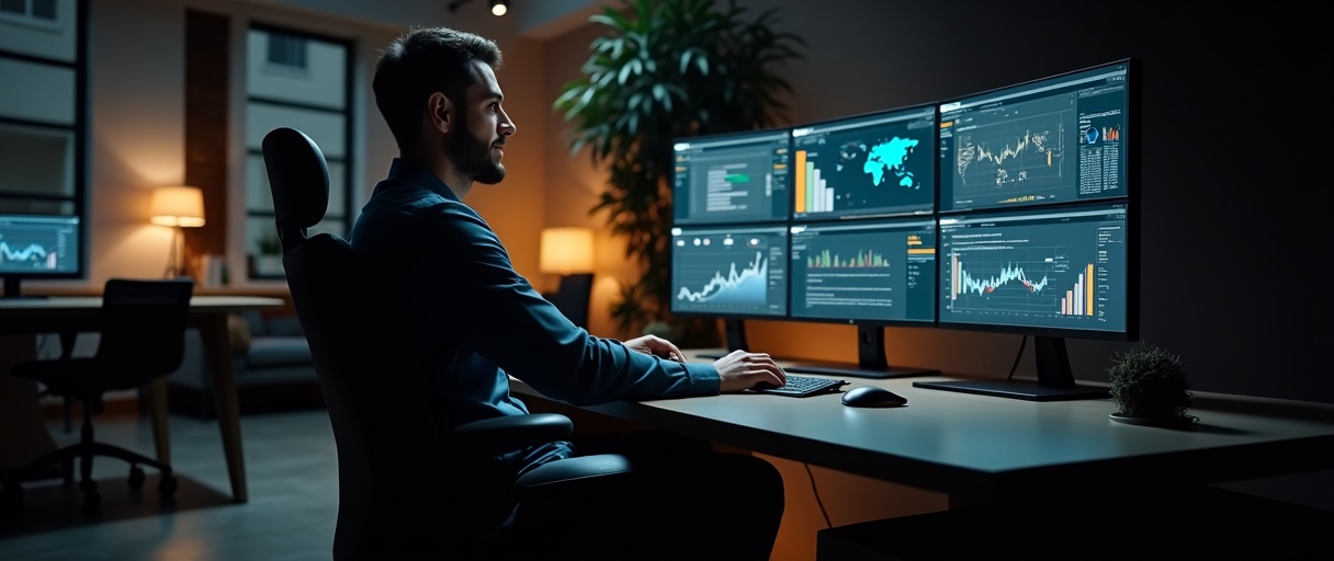 Business owner using AI automation