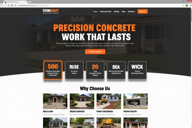 SolidBase Concrete — professional construction business website showcase