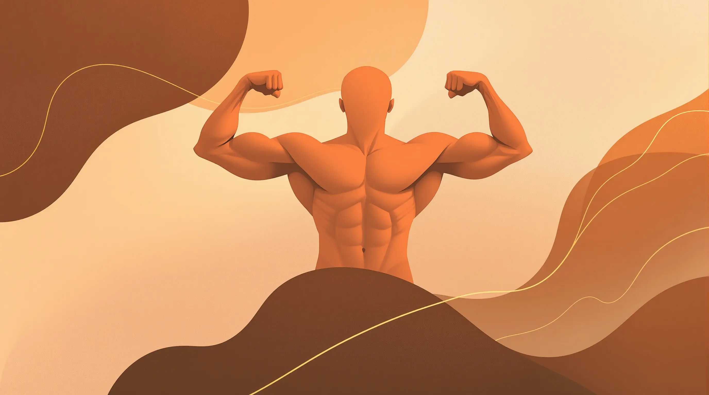 Abstract illustration representing muscle preservation and body composition during weight loss Abstract illustration representing muscle preservation and body composition during weight loss