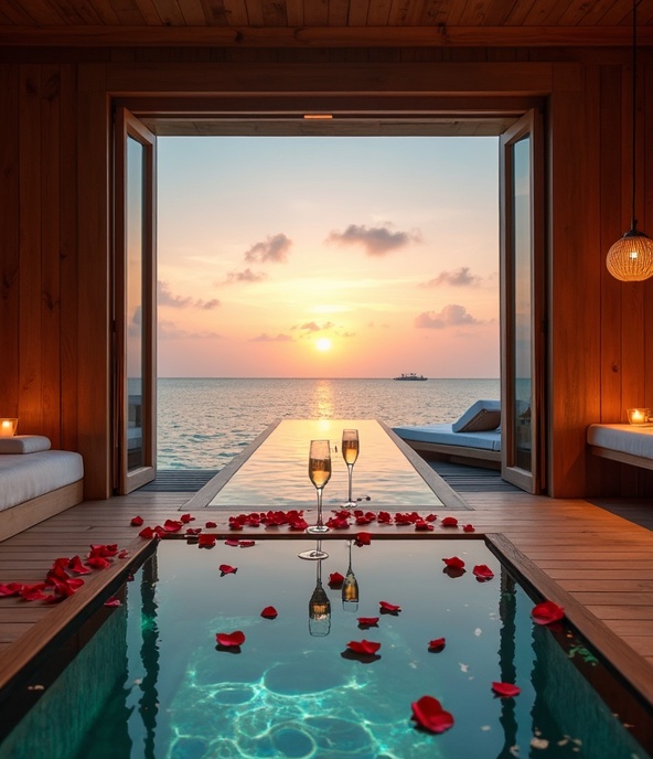 モルディブ ハネムーン 水上ヴィラ プラン