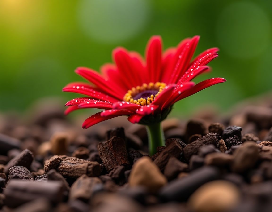 Premium Mulch Texture Detail - Professional Landscape Installation in Owasso, OK - P3's Landscaping