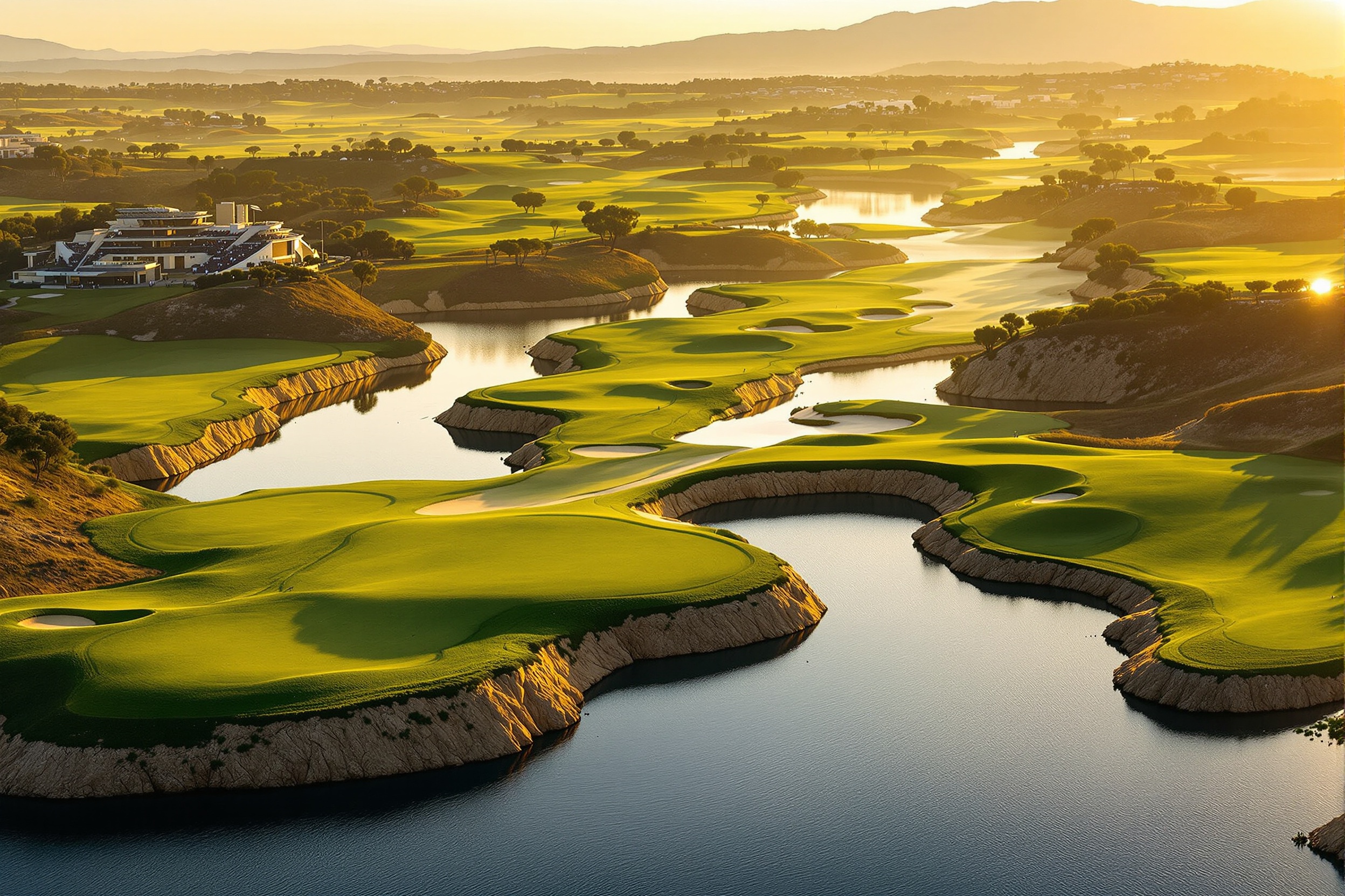 PGA Catalunya Stadium Course Camiral Spain Catalan hills championship golf fairway warm afternoon light premium editorial golf photography luxury resort Girona